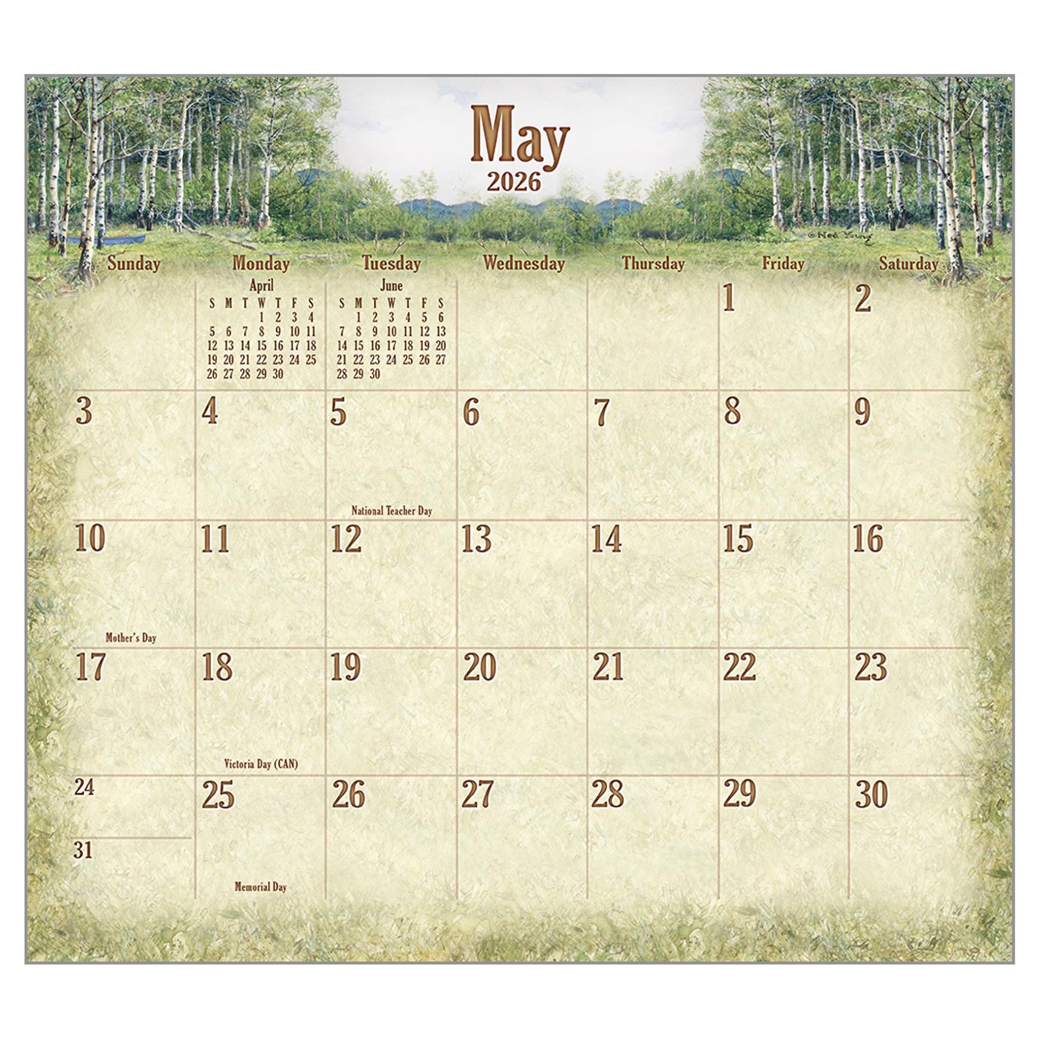 Woodland 2026 Deluxe Wall Calendar
