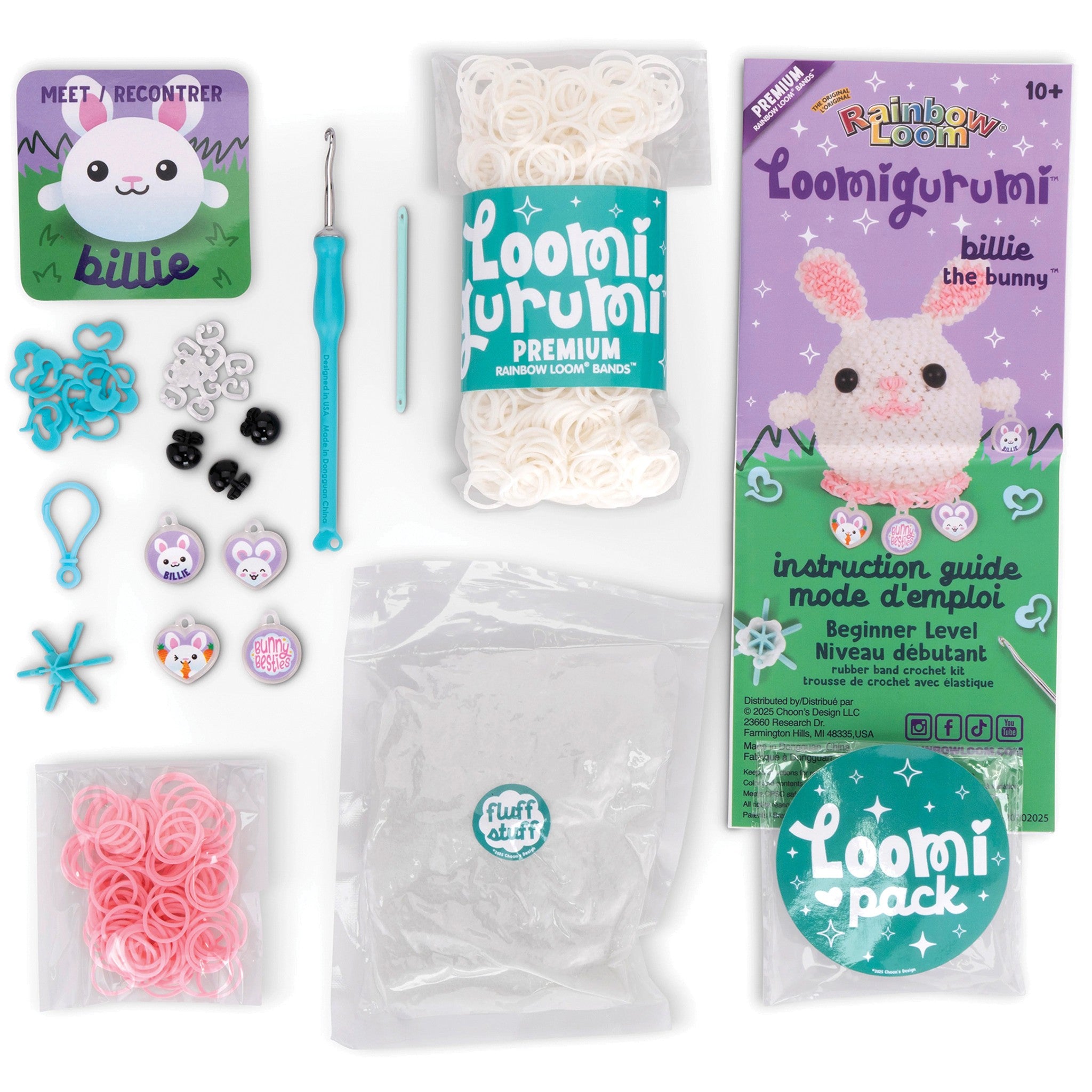 Bunny Loomigurumi Charm Kit