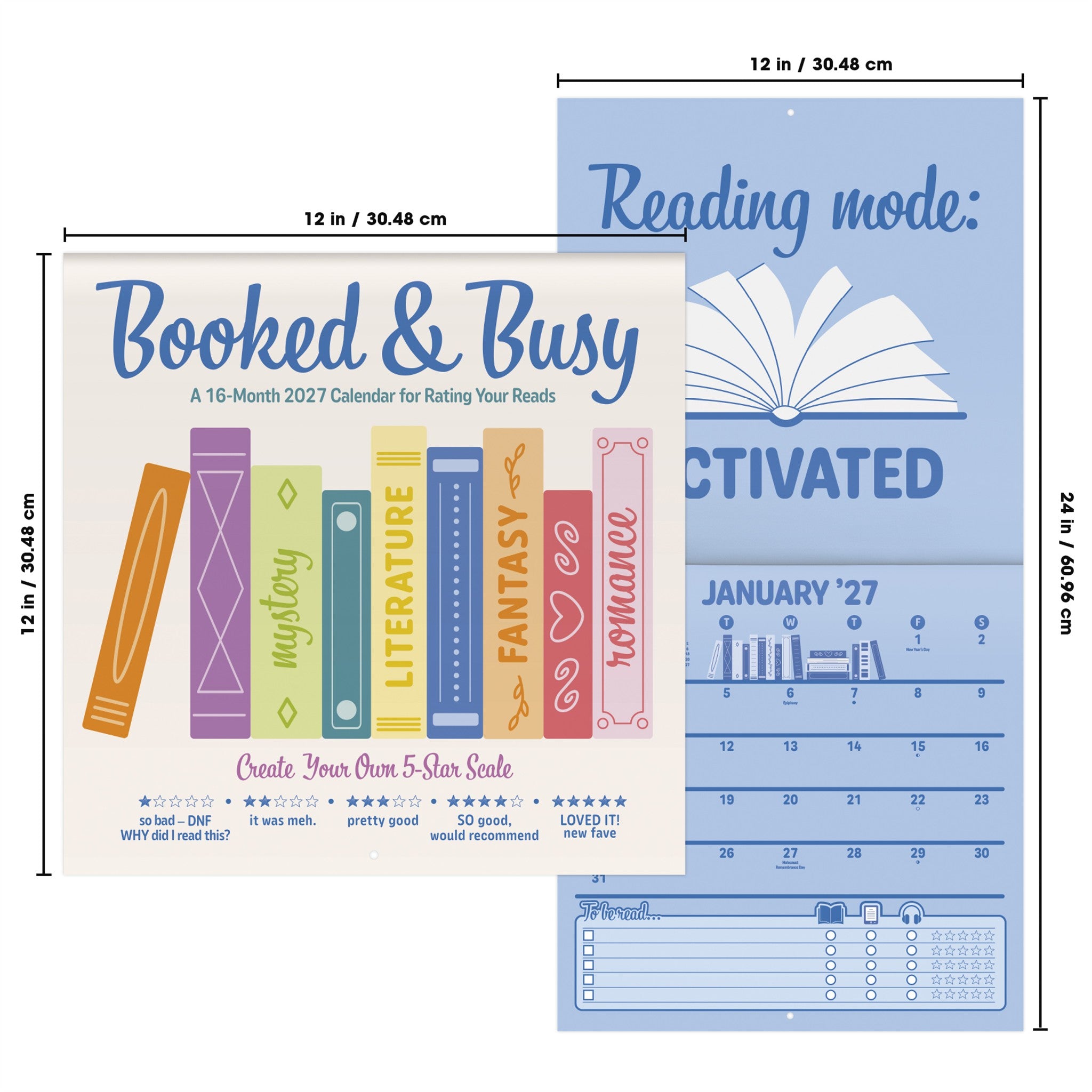 Booked and Busy 2027 Wall Calendar