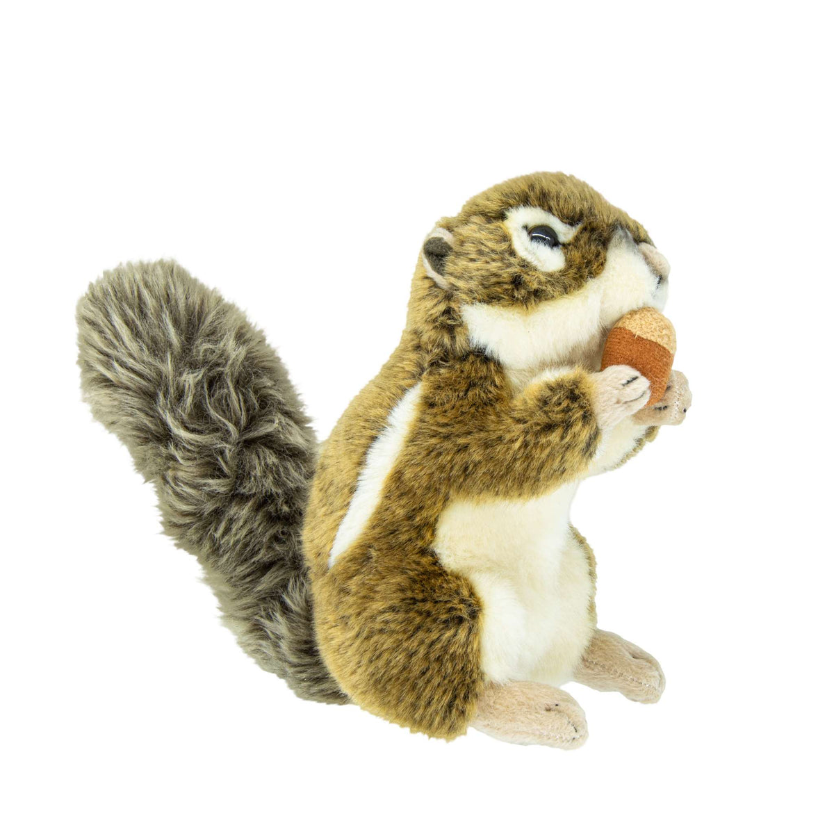 Lifelike Standing Brown Squirrel Plush 7in