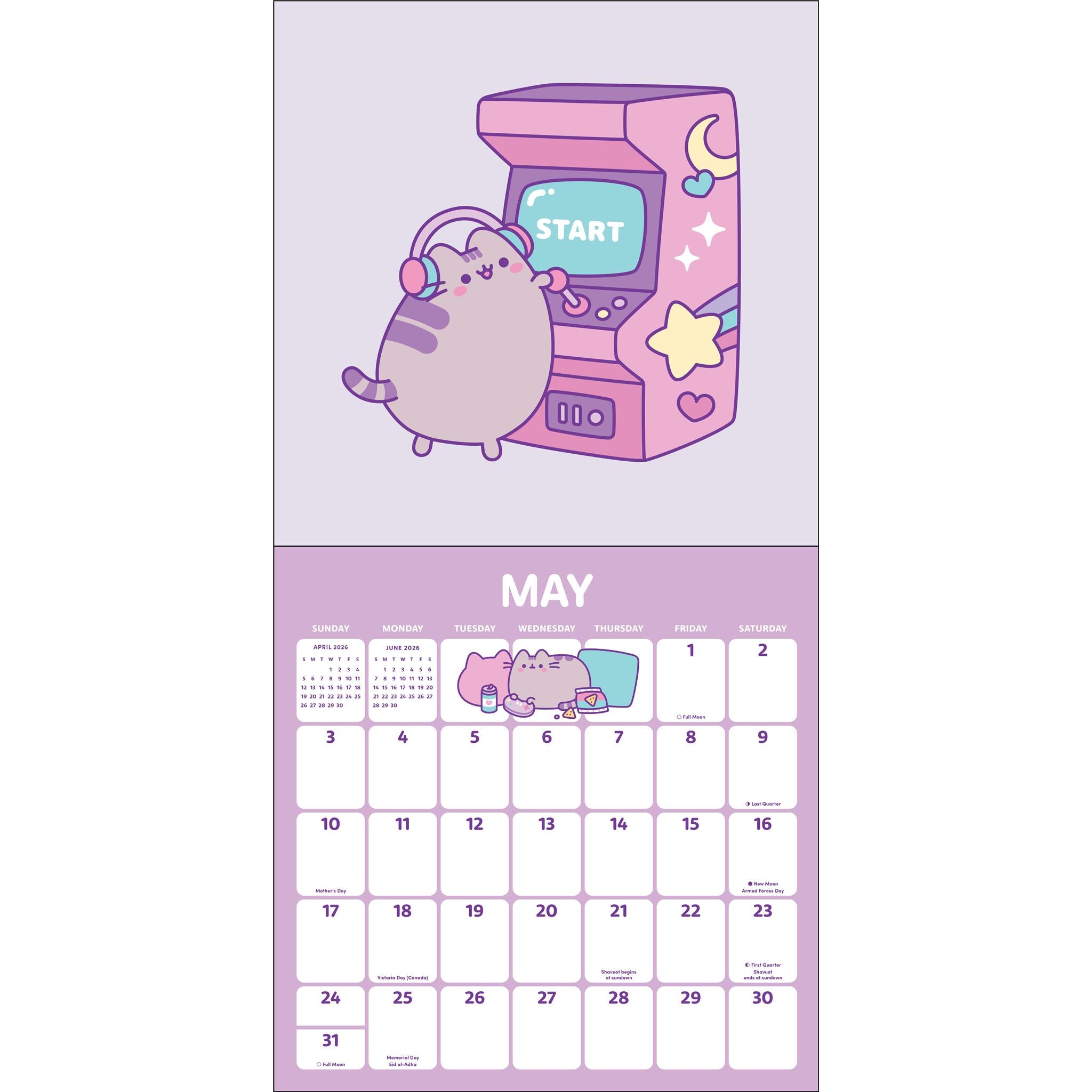 Pusheen 2026 Wall Calendar