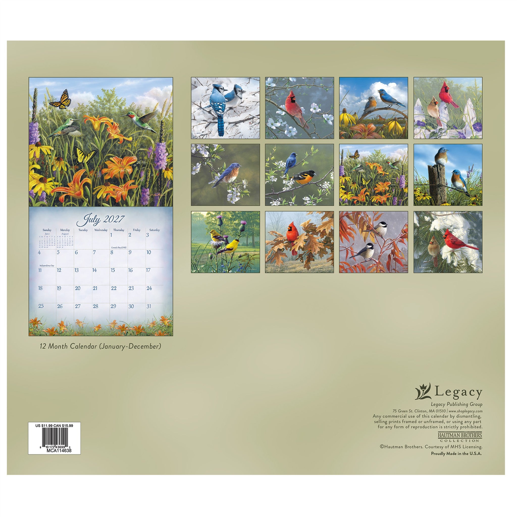Songbirds 2027 Mini Calendar