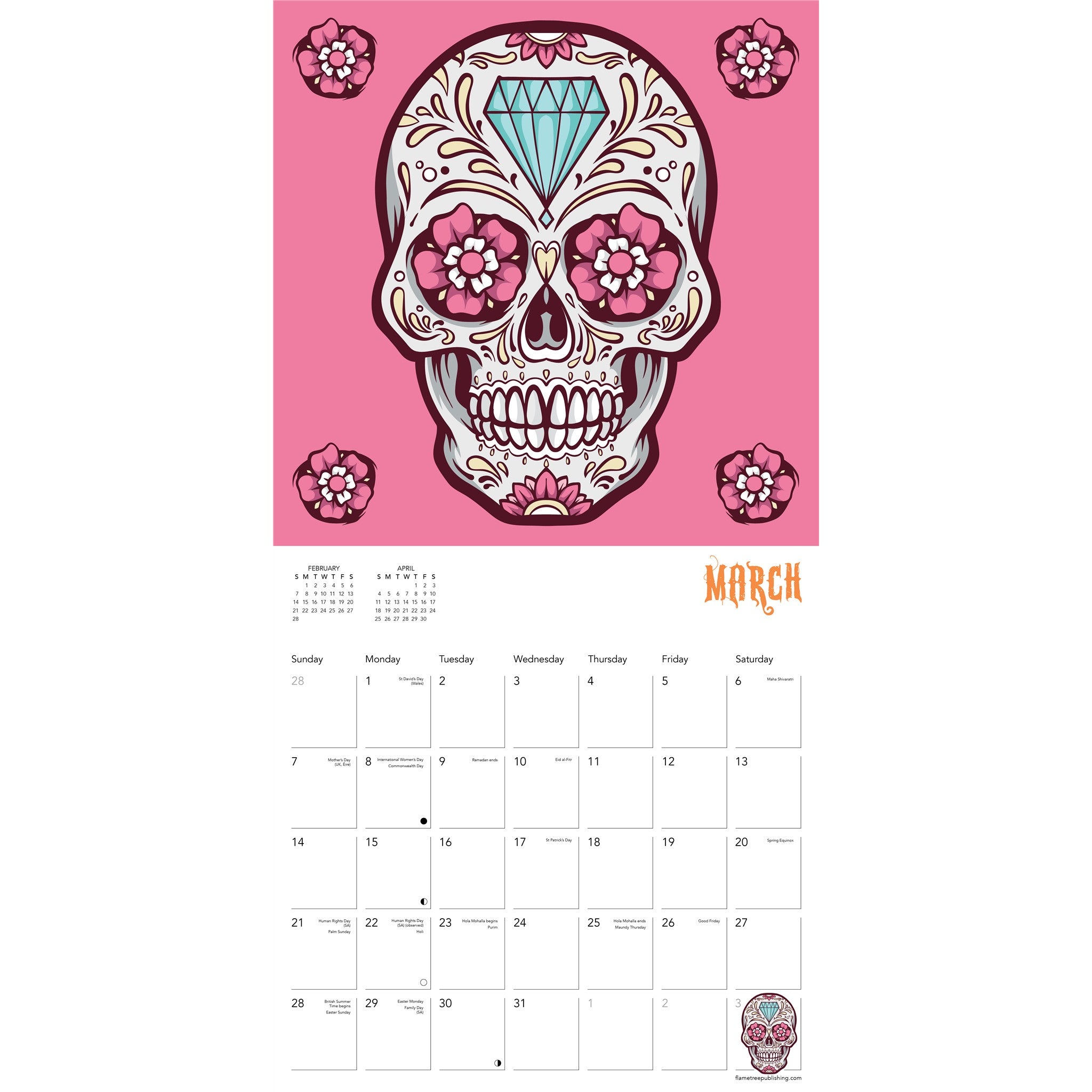 Sugar Skulls 2027 Wall Calendar - Online Only