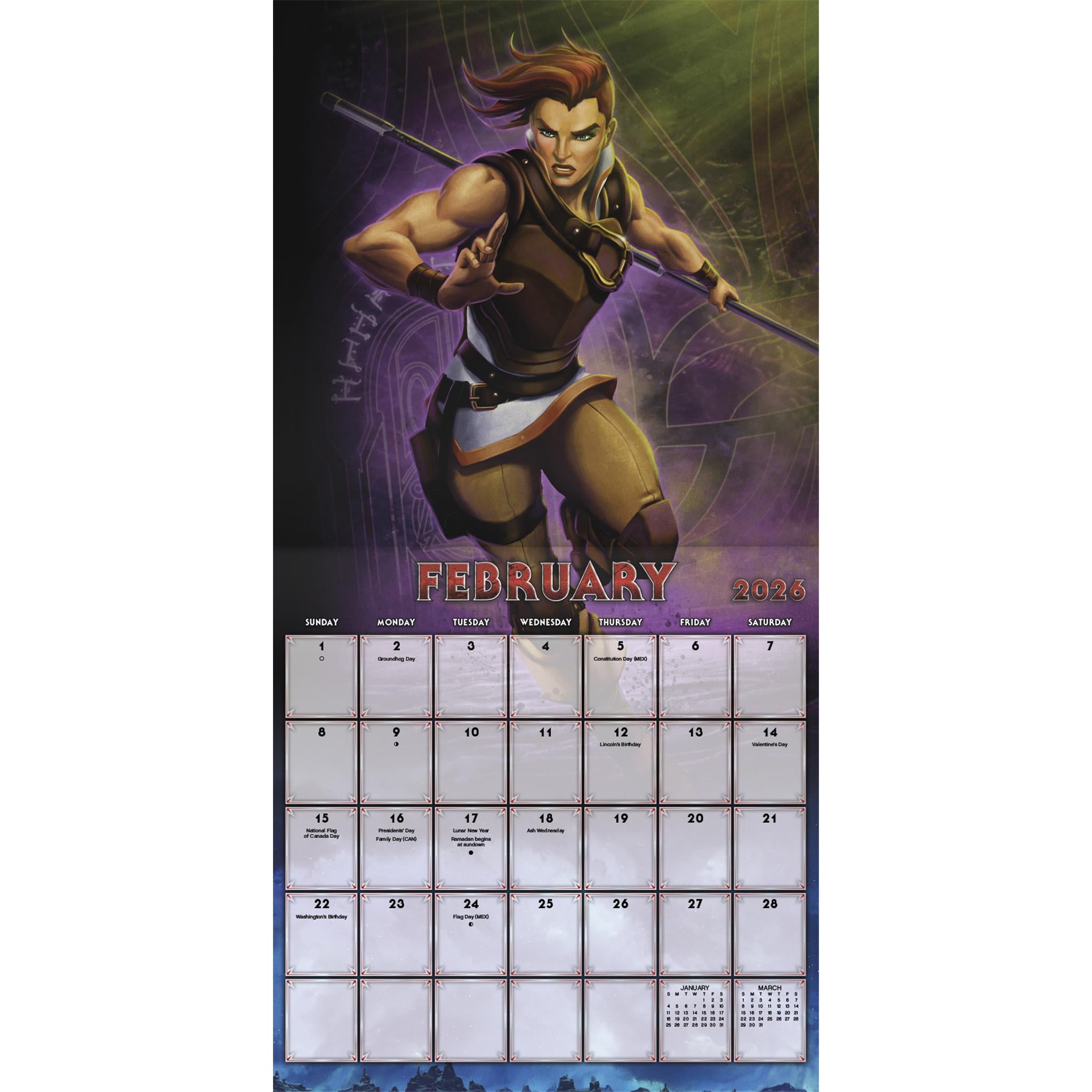Masters Of The Universe 2026 Wall Calendar - Online Only