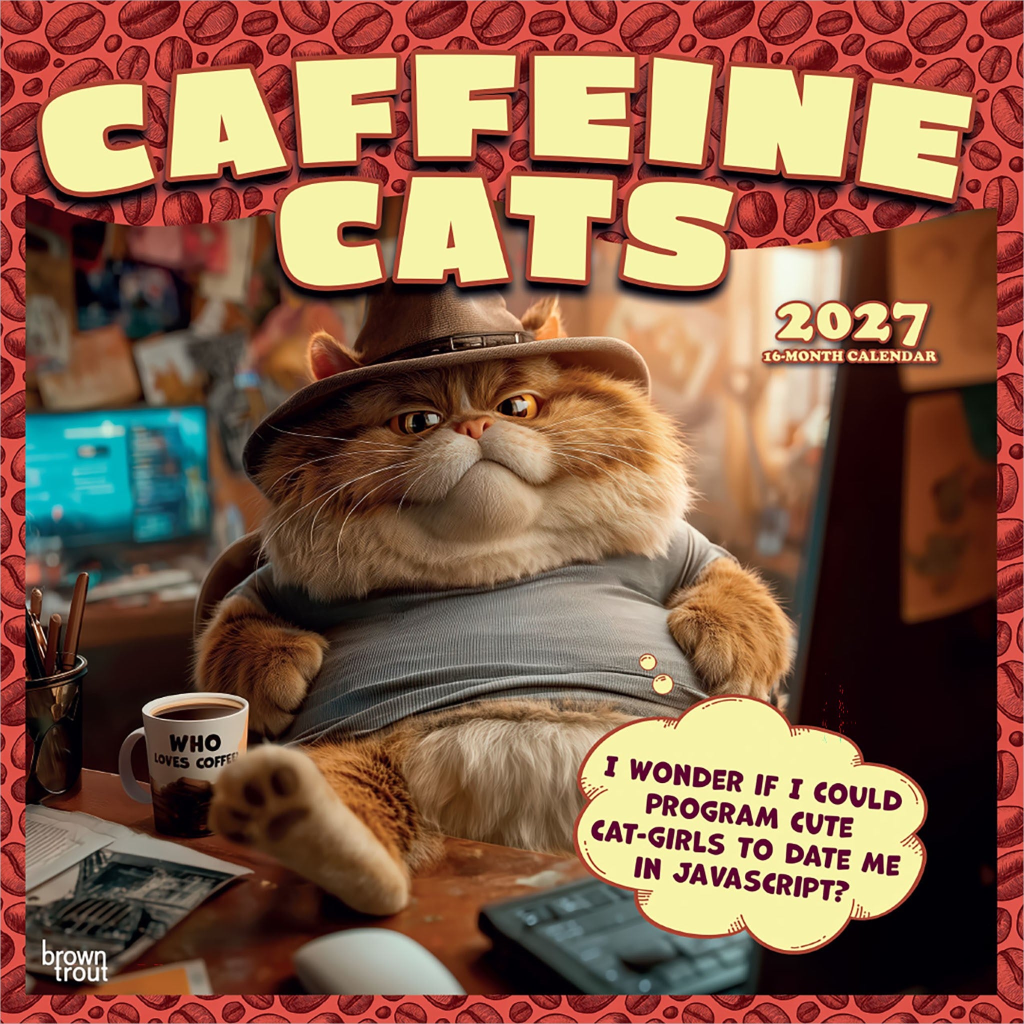 Caffeine Cats 2027 Wall Calendar - Online Only