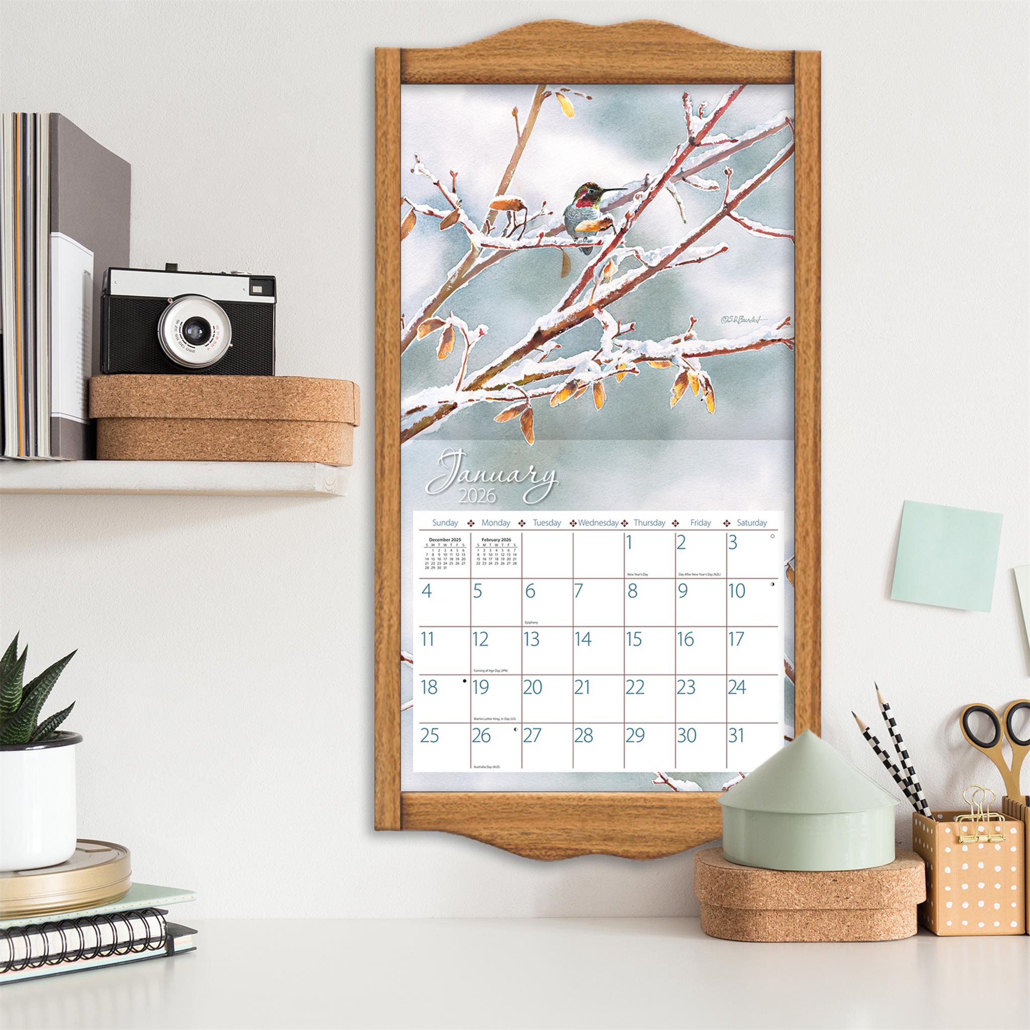 Hummingbirds 2026 Deluxe Wall Calendar - Online Only