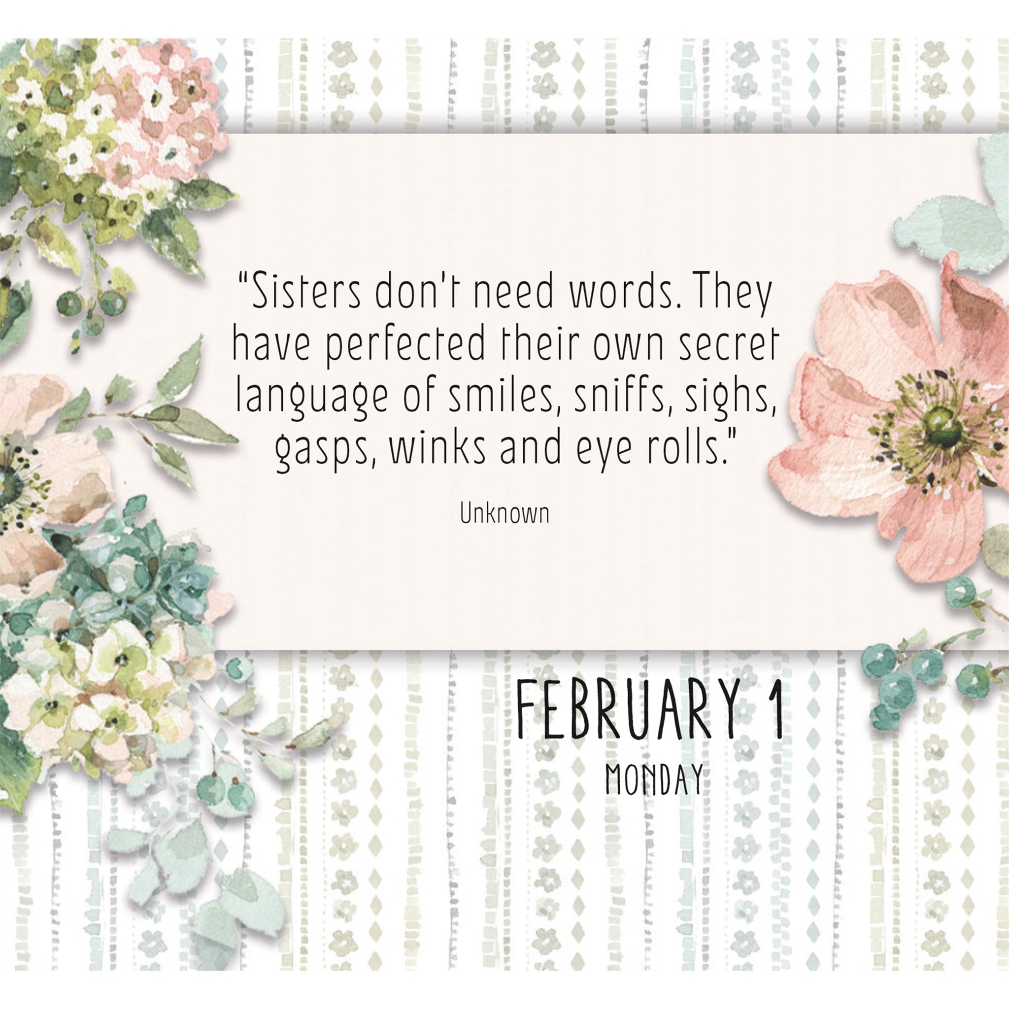 I Love You Sis 2027 Small Box Calendar