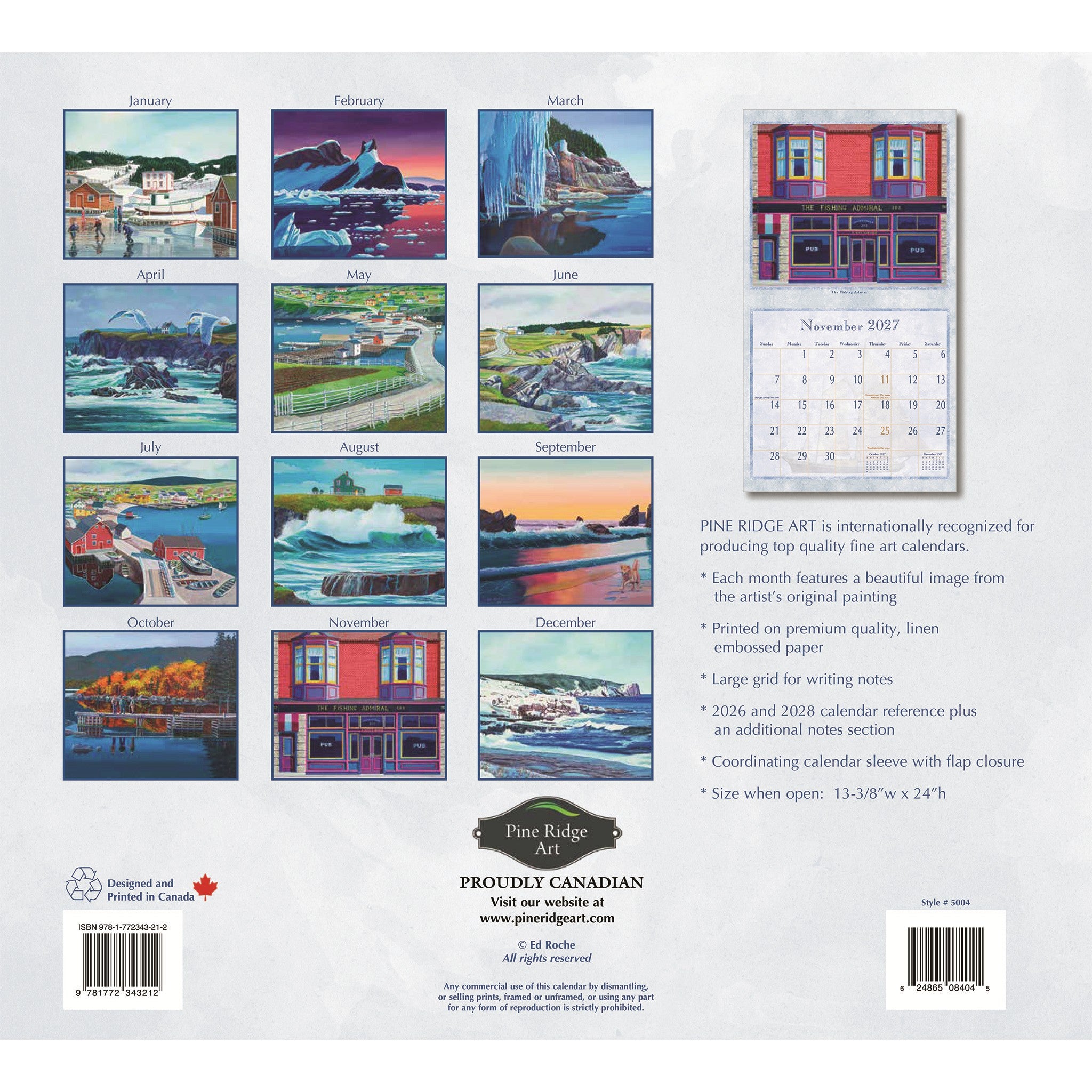 Newfoundland 2027 Wall Calendar