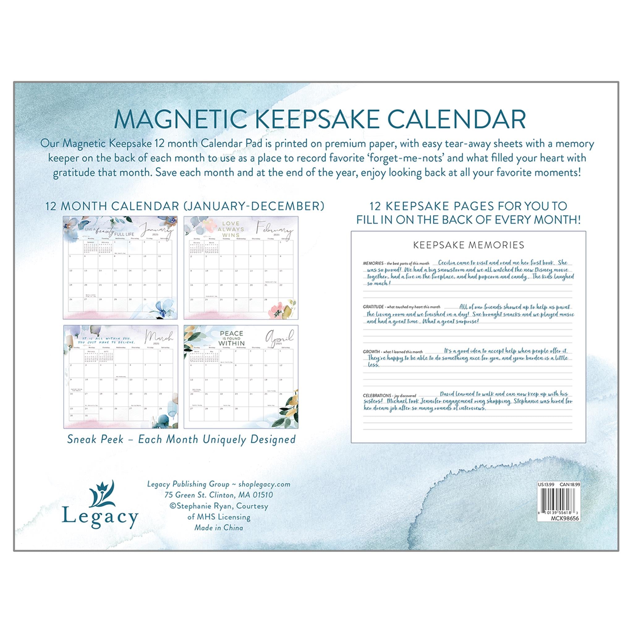 Gratitude Keepsake Magnetic Special Edition Mini 2025 Calendar