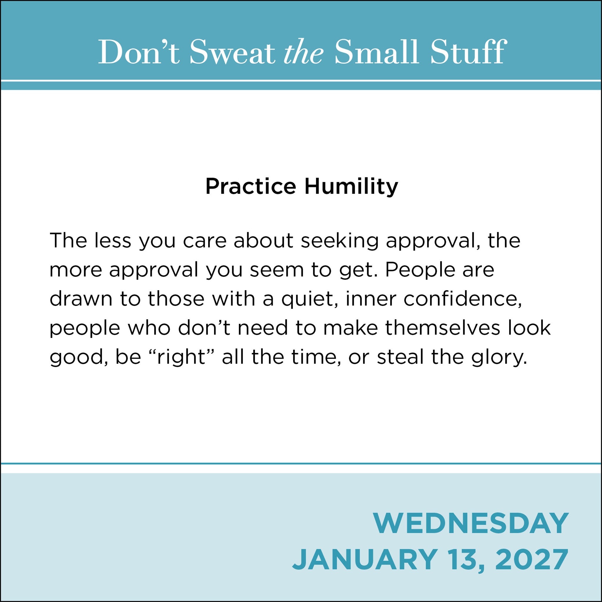 Don't Sweat the Small Stuff 2027 Box Calendar