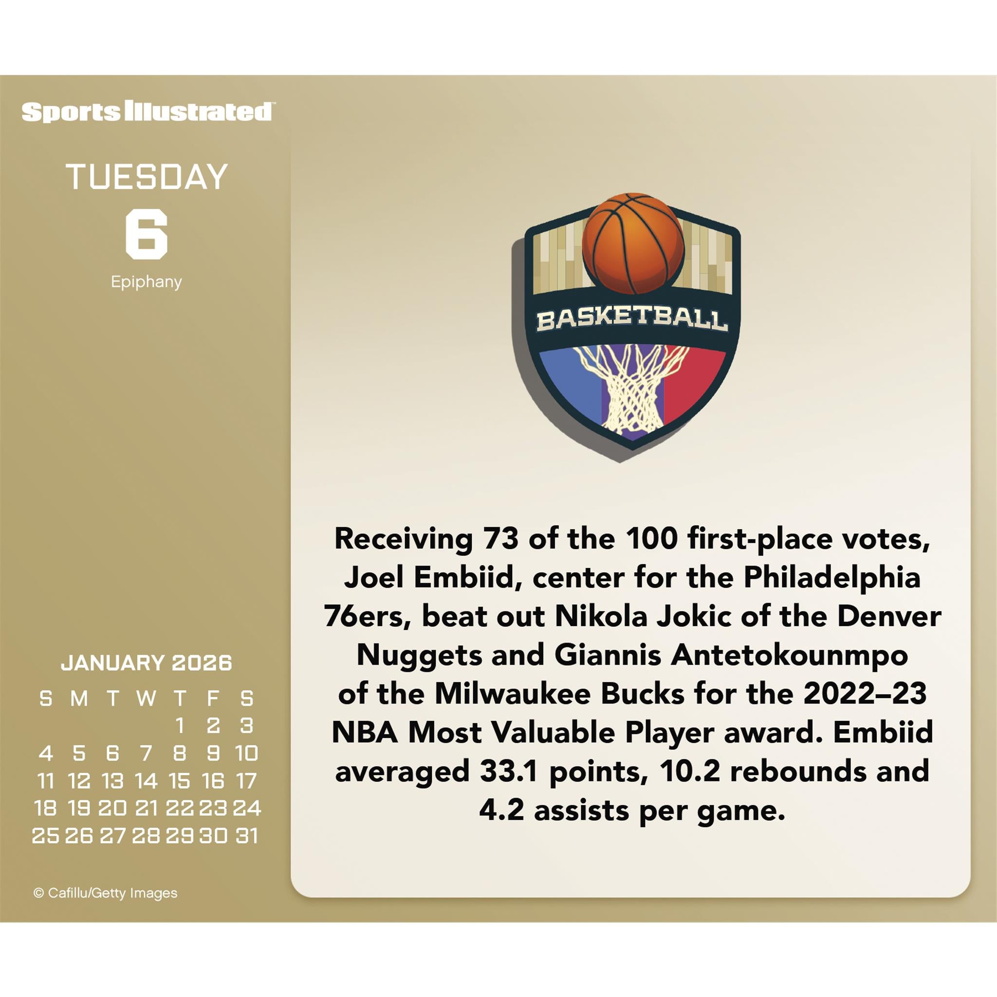 Sports Illustrated Sports 2026 Box Calendar - Online Only