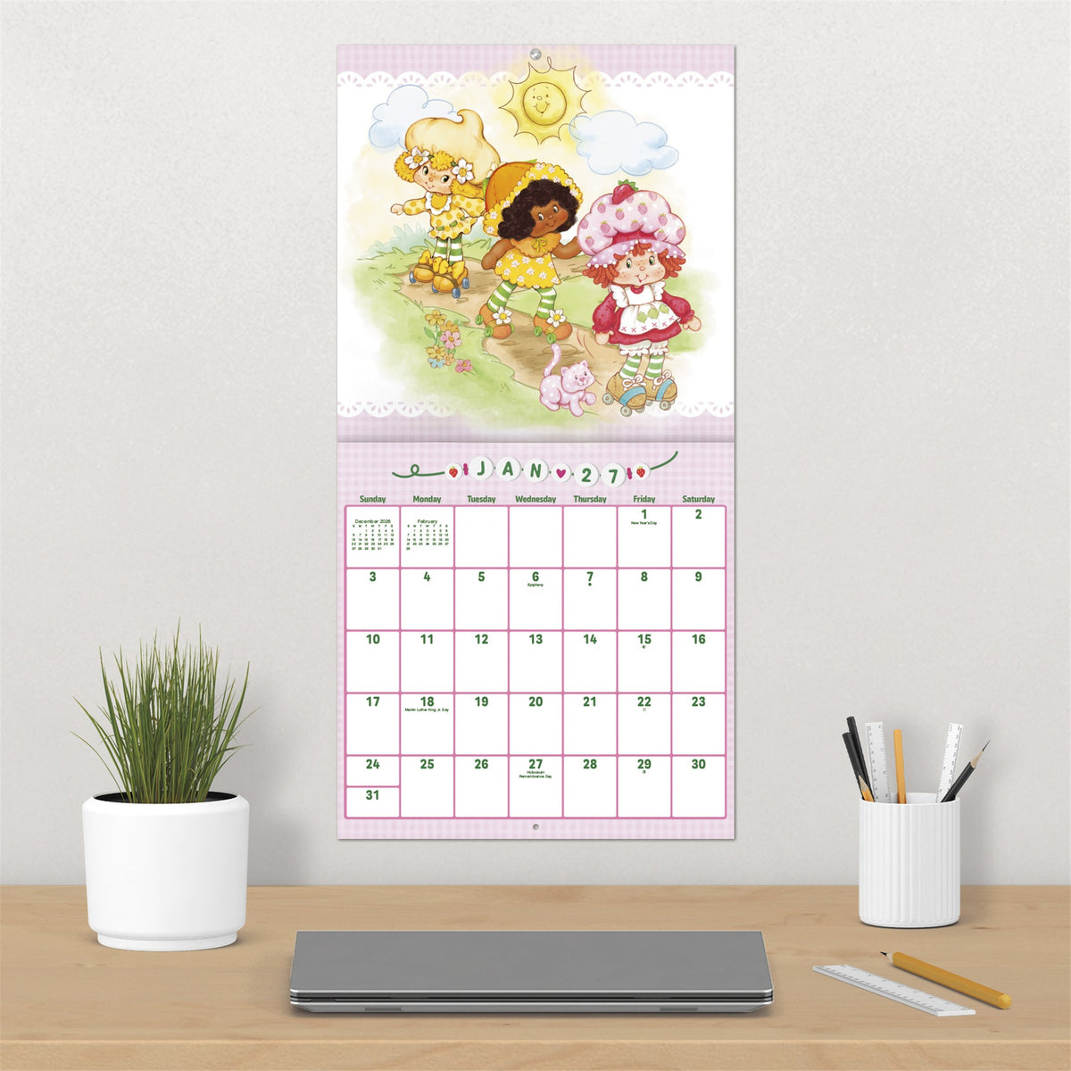 Strawberry Shortcake Exclusive with Decal 2027 Wall Calendar