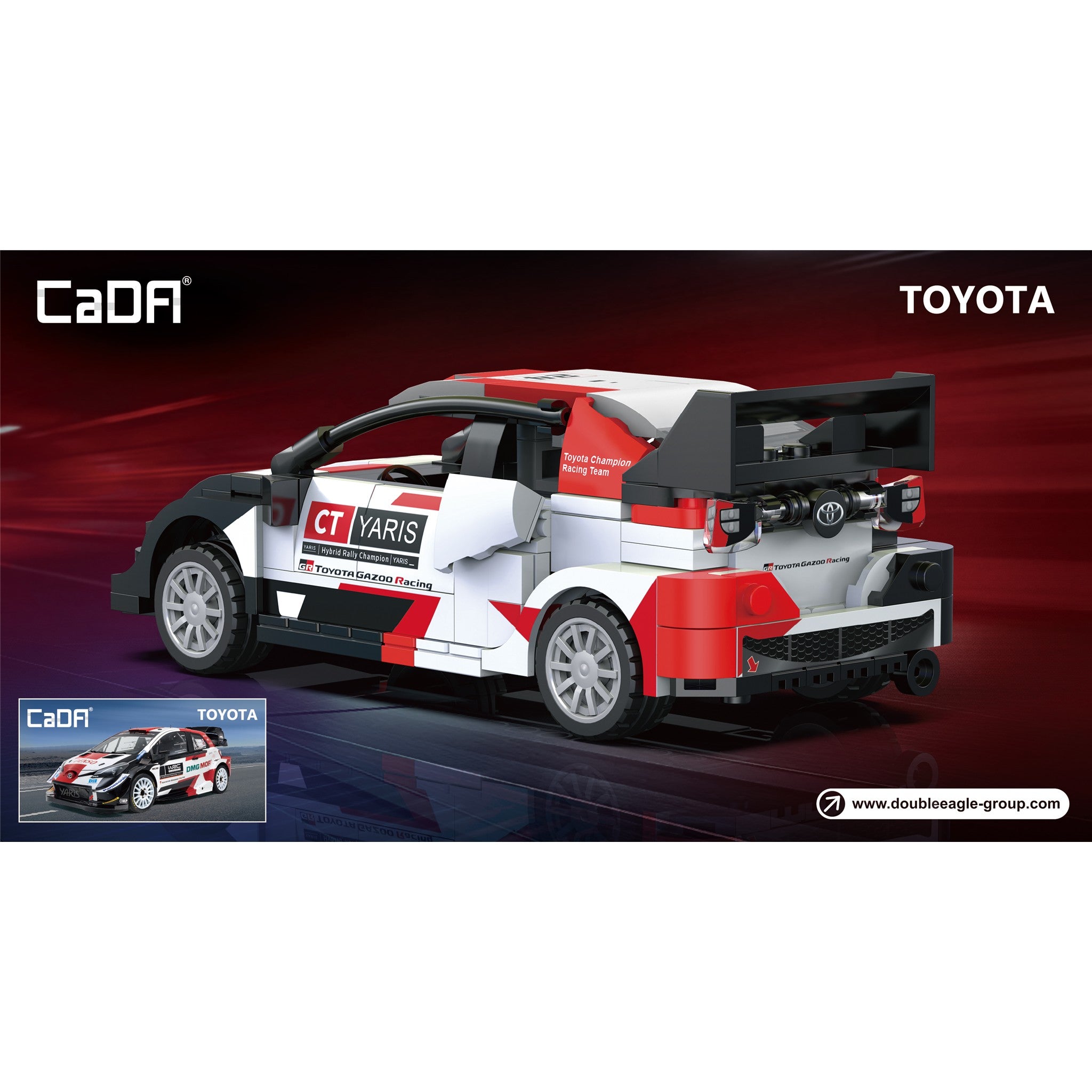 White 1:24 Toyota GR YARIS Rally 1 - 317 Pieces