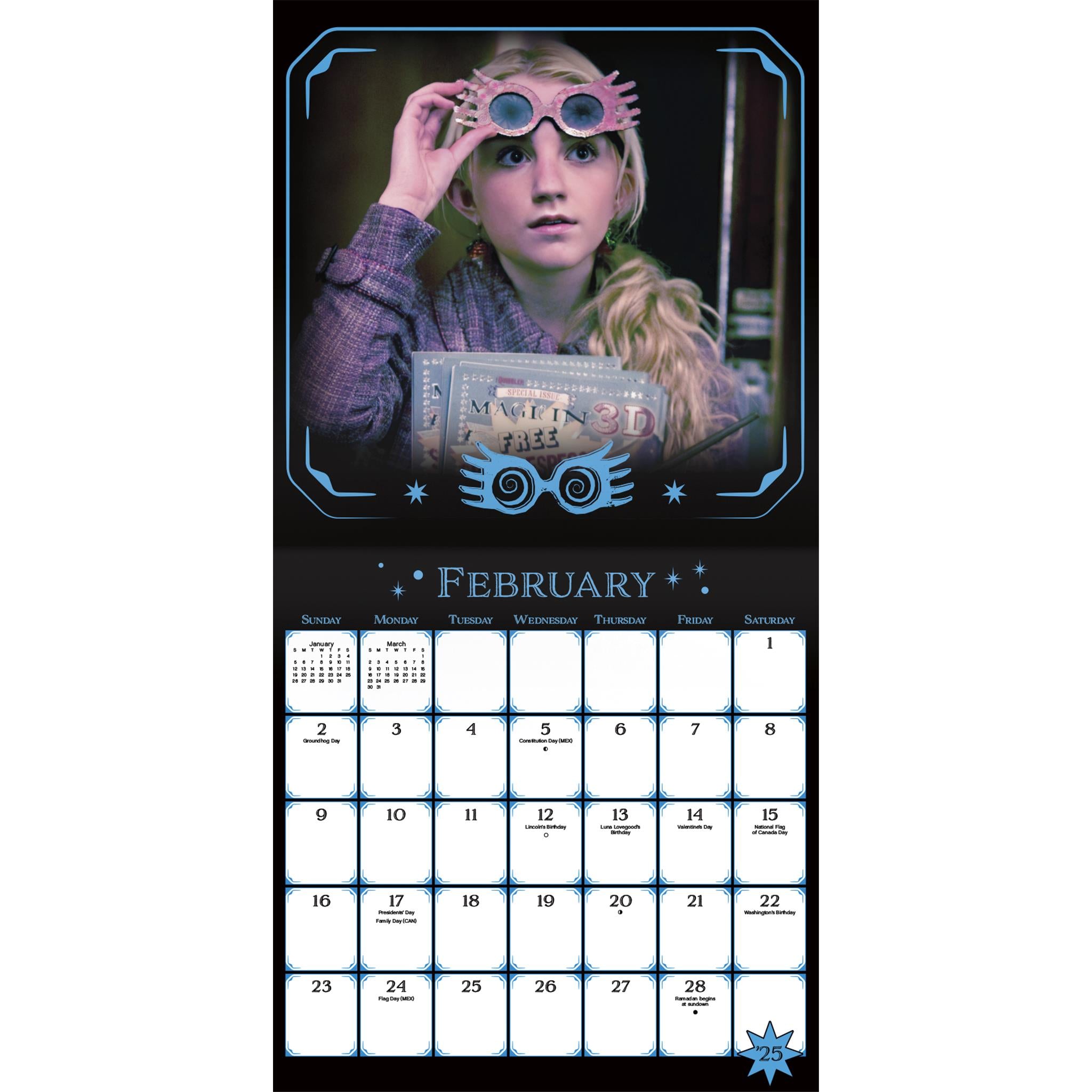 Harry Potter Exclusive with Decal Wall 2025 Calendar