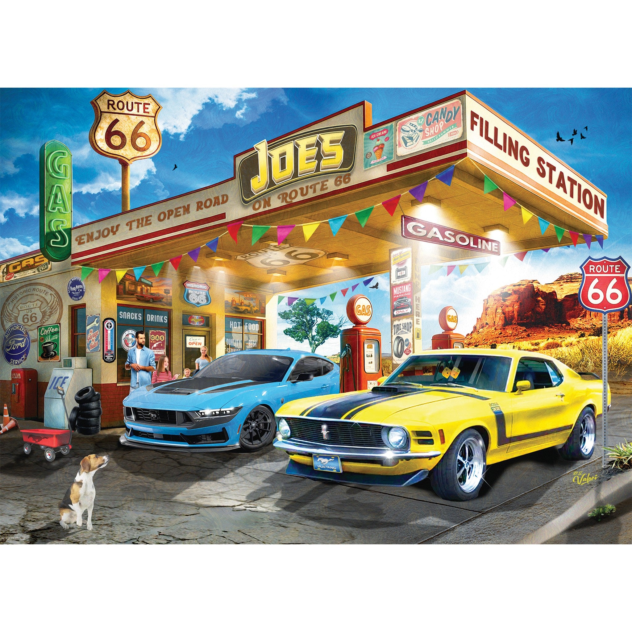 Mustang Boss vs Dark Horse 1000 Piece Puzzle