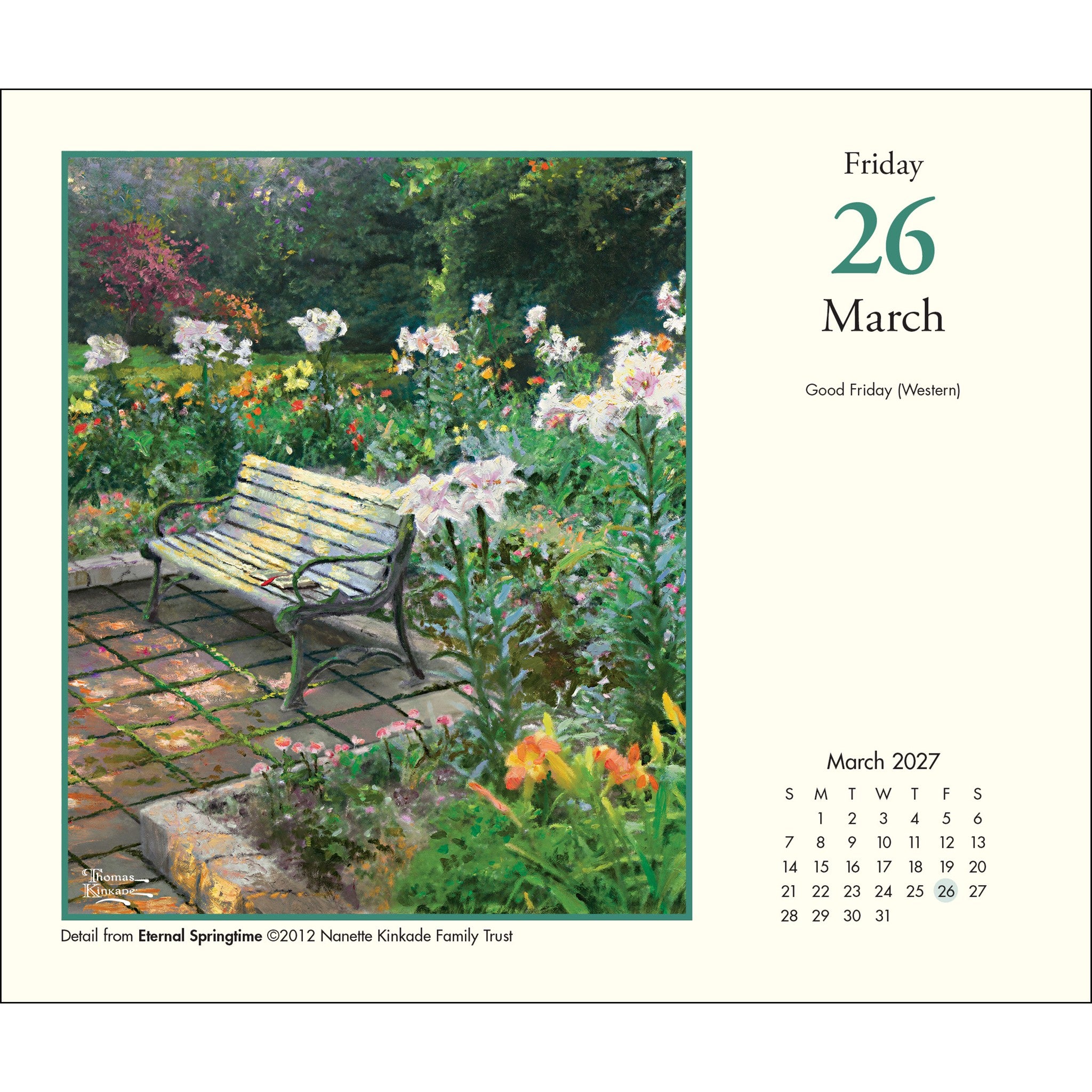 Thomas Kinkade Studios 2027 Box Calendar