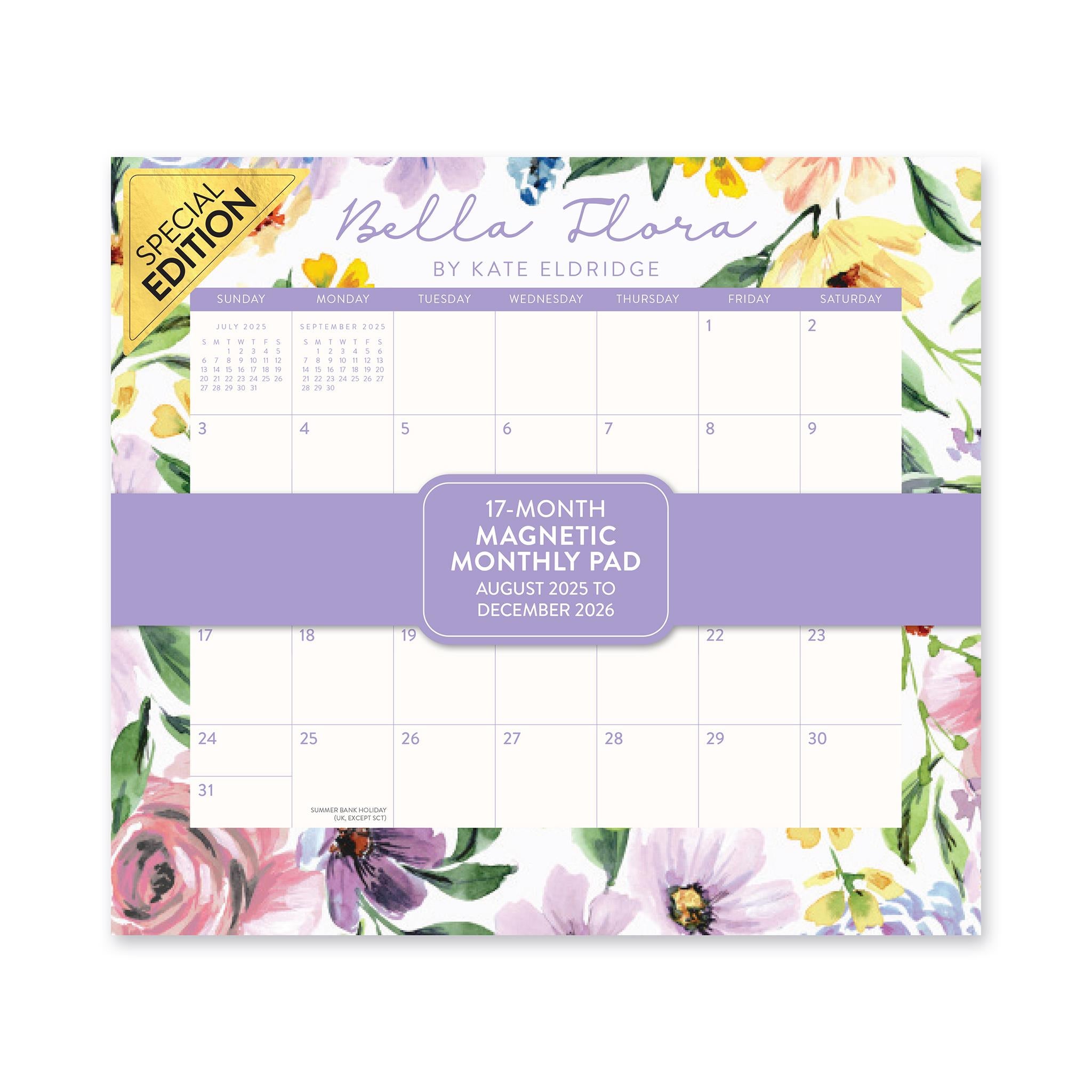 Bella Flora 2025-2026 Exclusive Mini Magnetic Pad Calendar