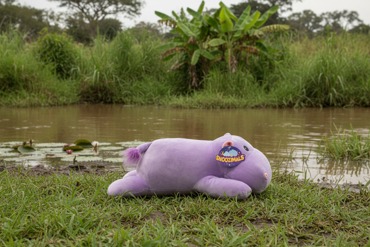 Hippo Snoozimals 20in Plush - Calendar Club Canada