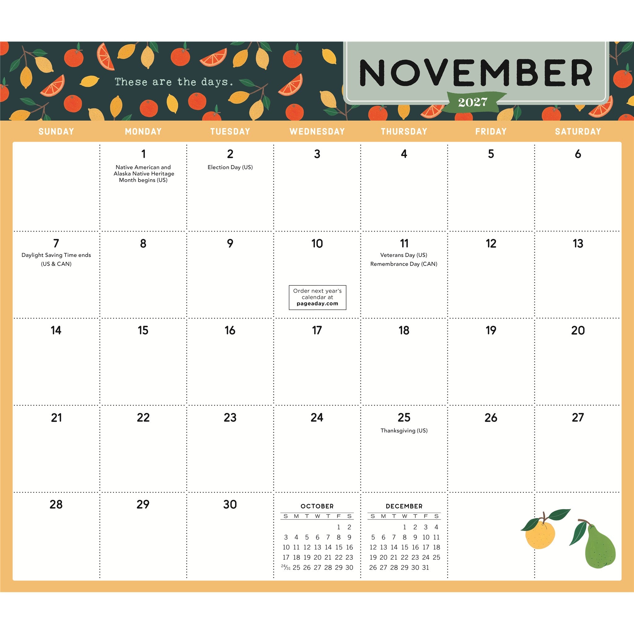 Go with the Flow 2027 Mini Magnetic Wall Calendar - Online Only