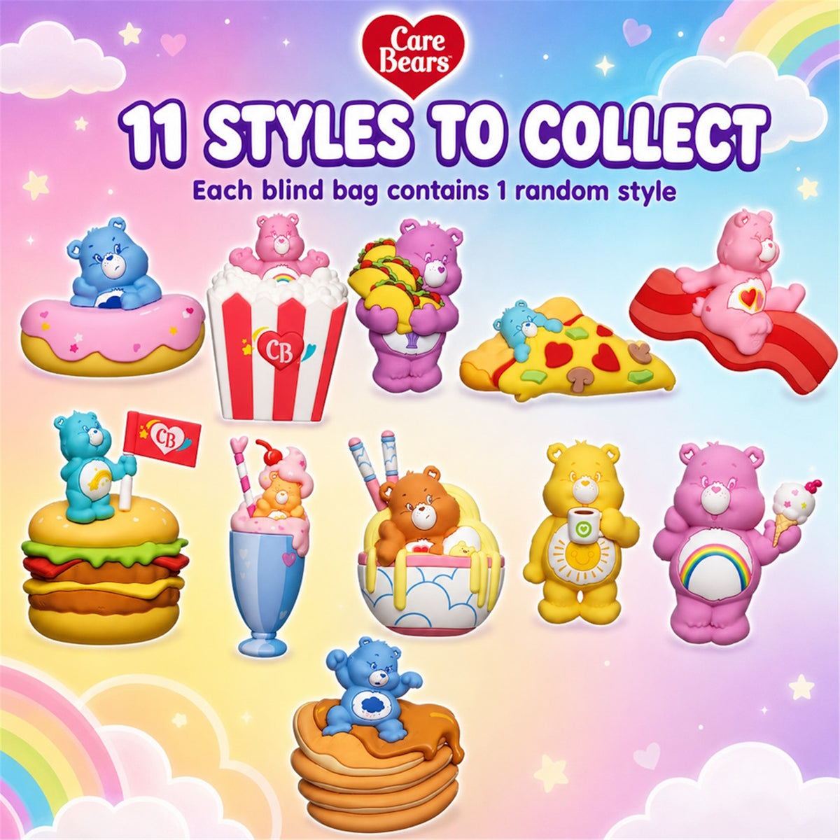 Care Bears Blind‑Pack Bag Clips