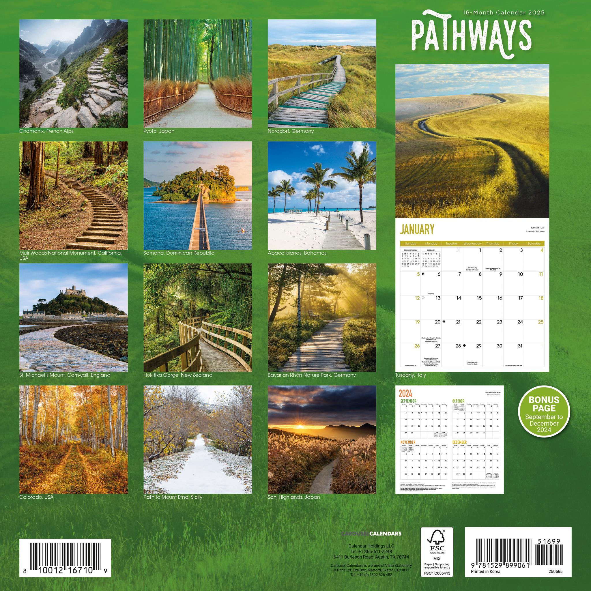 Pathways Wall 2025 Calendar