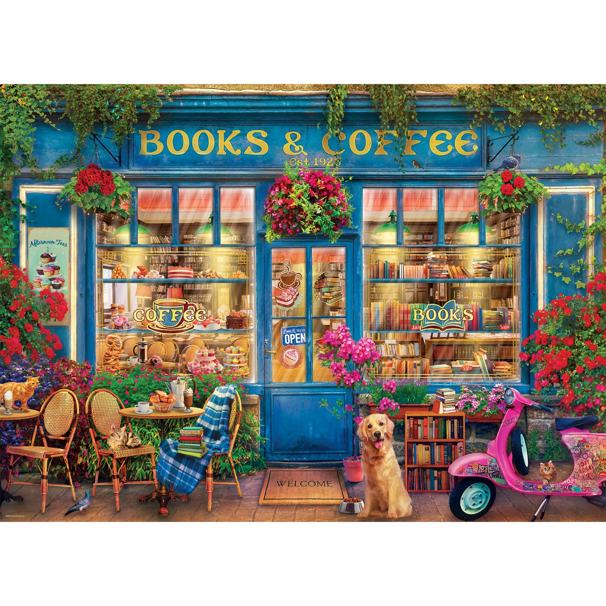 Books & Coffee 1000 Piece Puzzle