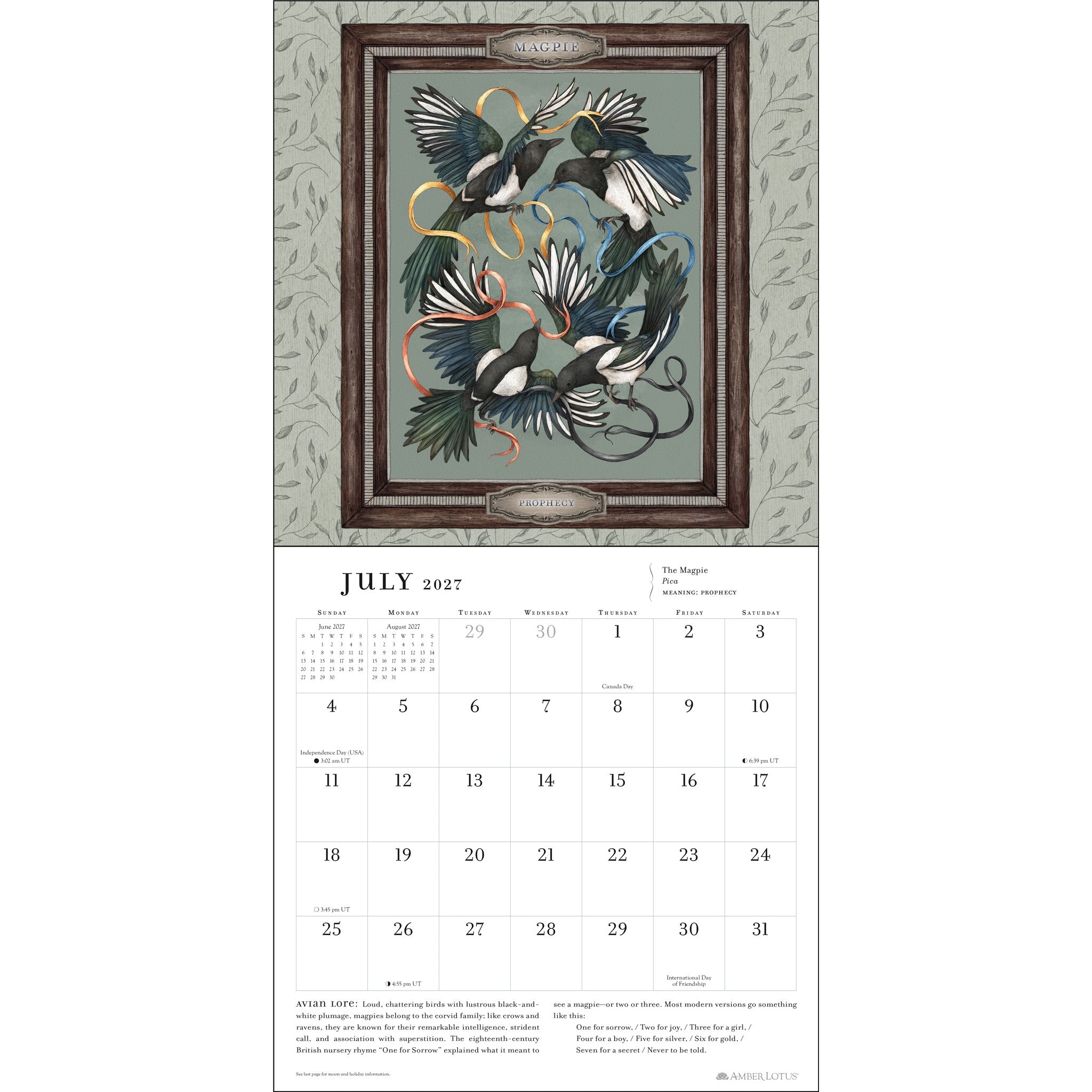 Ornithography 2027 Wall Calendar