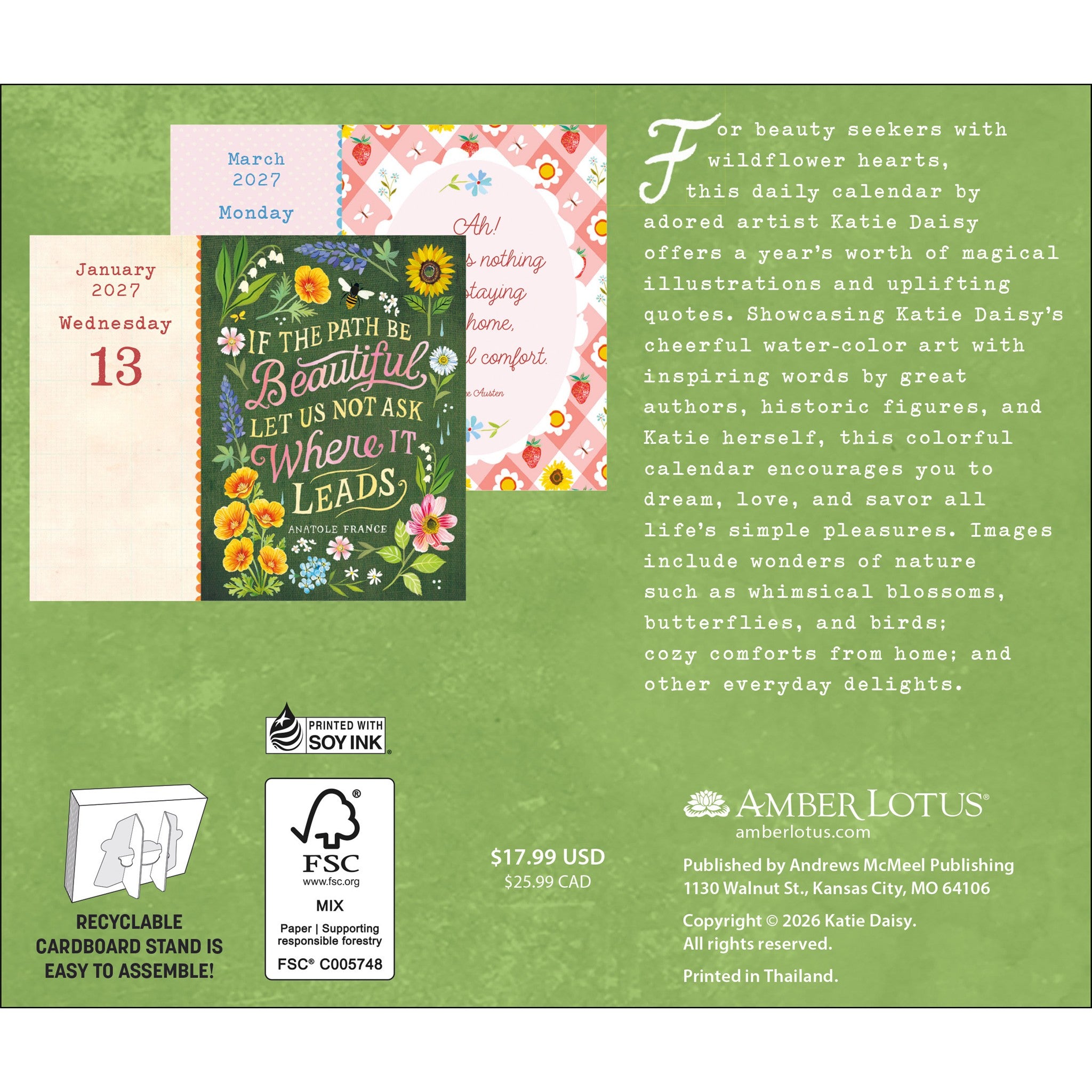 Katie Daisy 2027 Box Calendar - Online Only