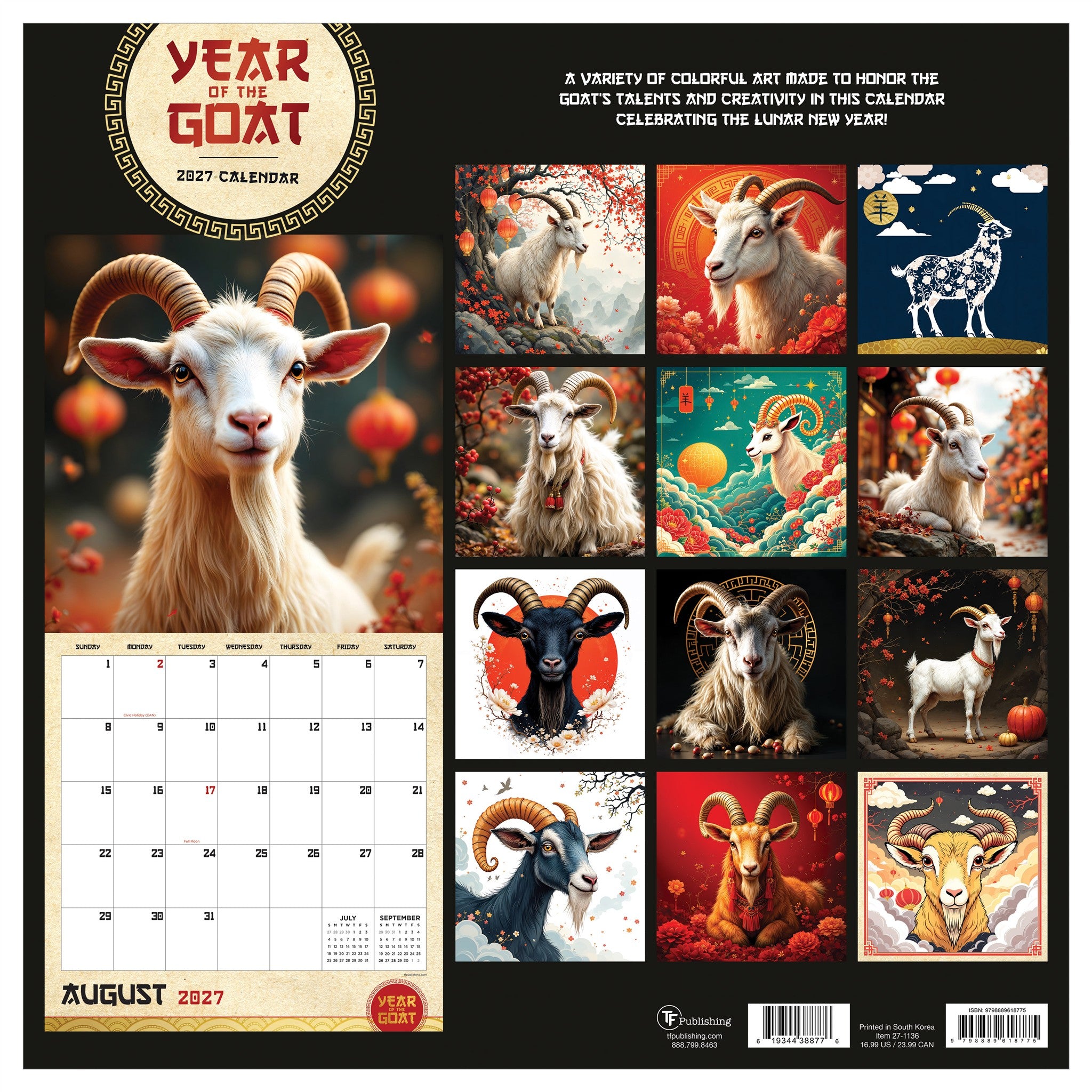 Year of the Goat 2027 Wall Calendar - Online Only