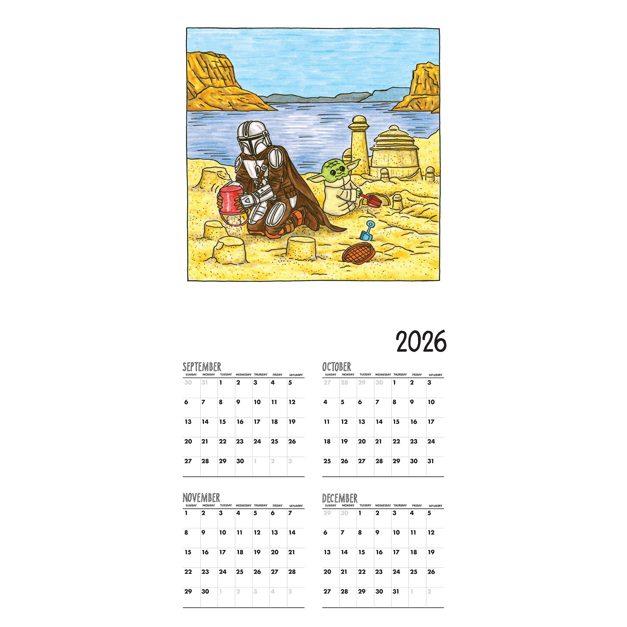 The Mandalorian and Child 2027 Wall Calendar