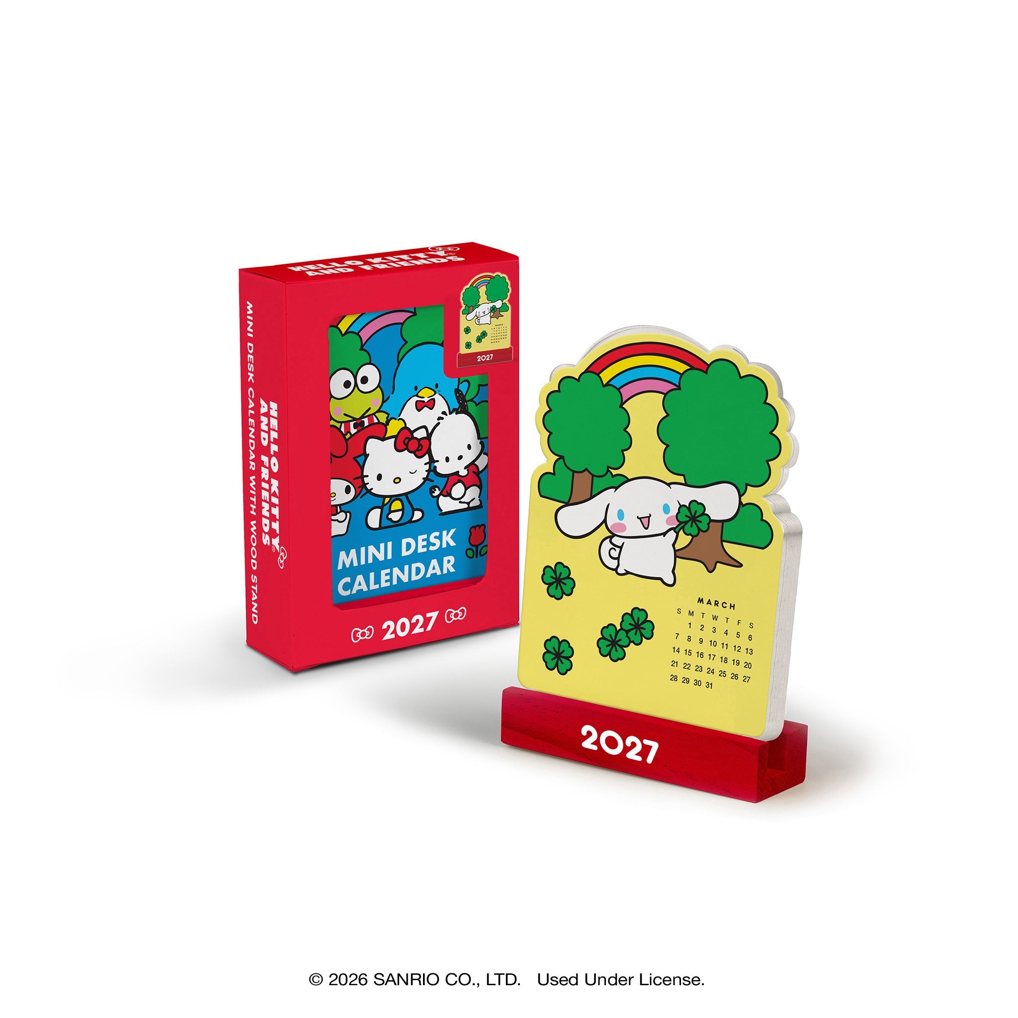 Hello Kitty and Friends Retro with Wood Stand 2027 Easel Calendar - Online Only