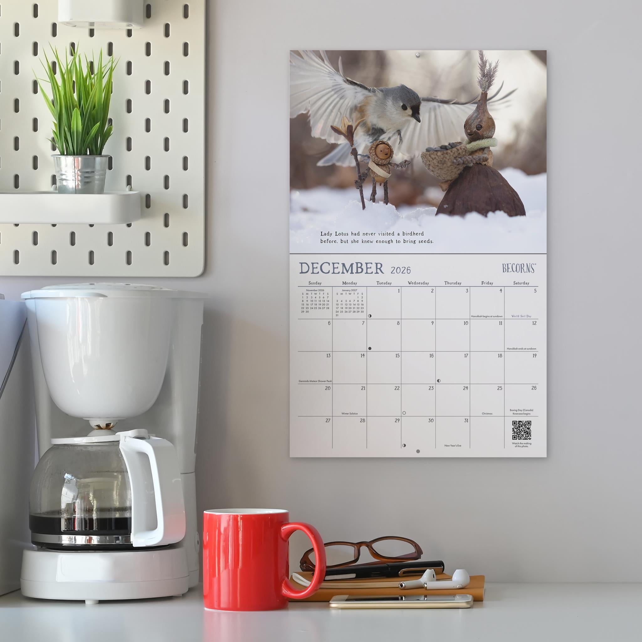 Becorns 2026 Wall Calendar