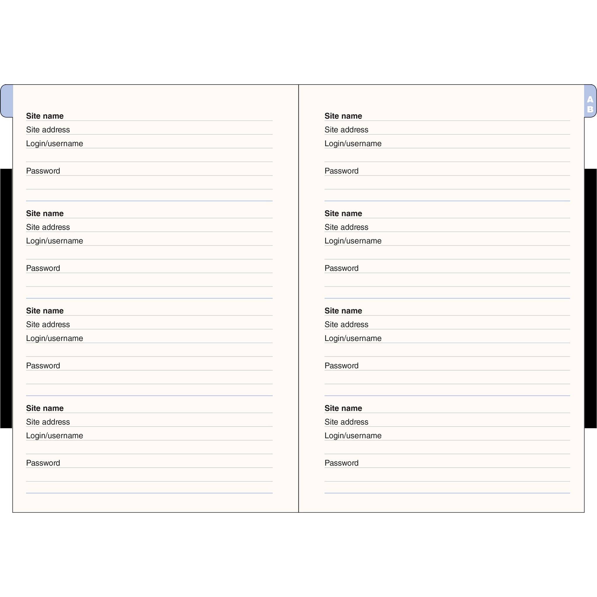Internet Log Book Large Wildflower Garden - Online Exclusive product image | Calendar Club Canada