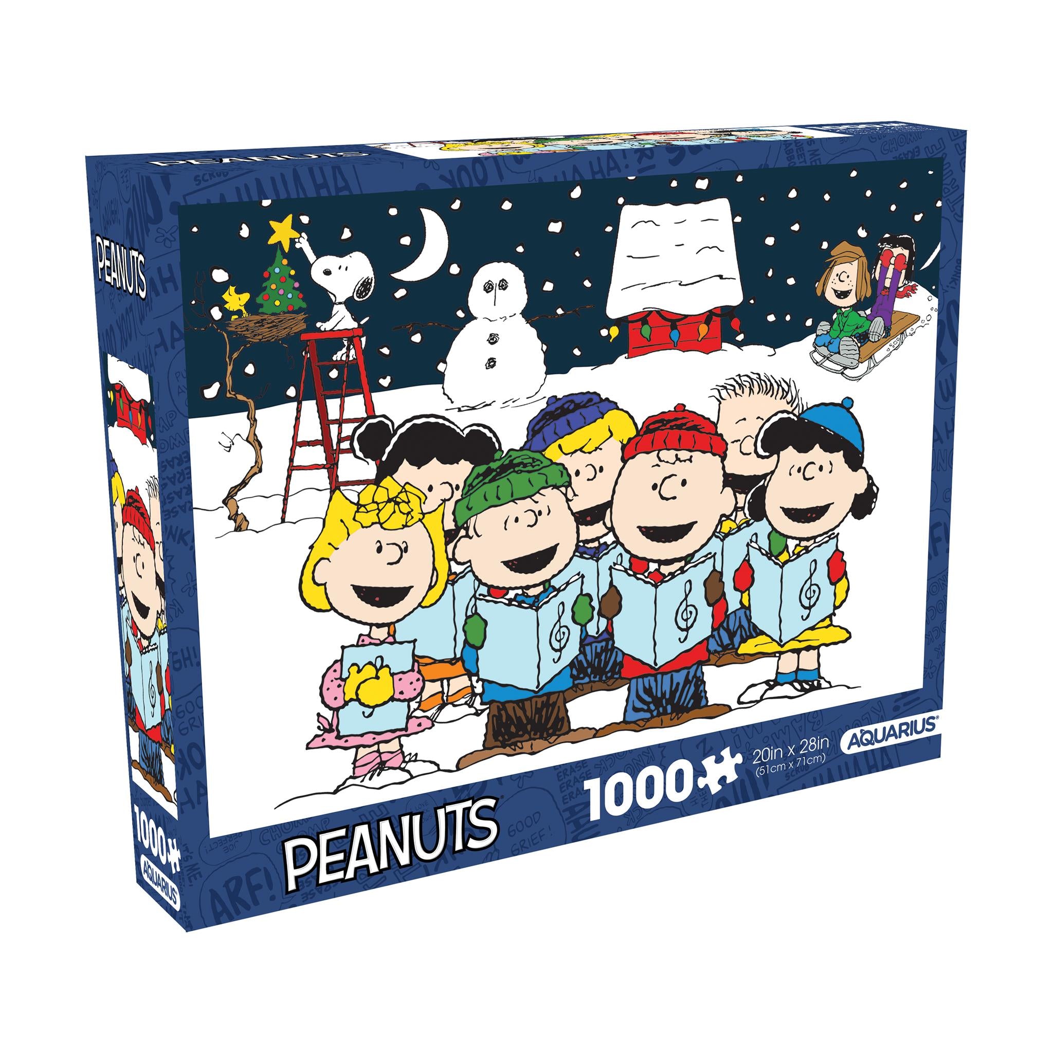 Peanuts Singing Hymns Glitter Snow 1000 Piece Puzzle