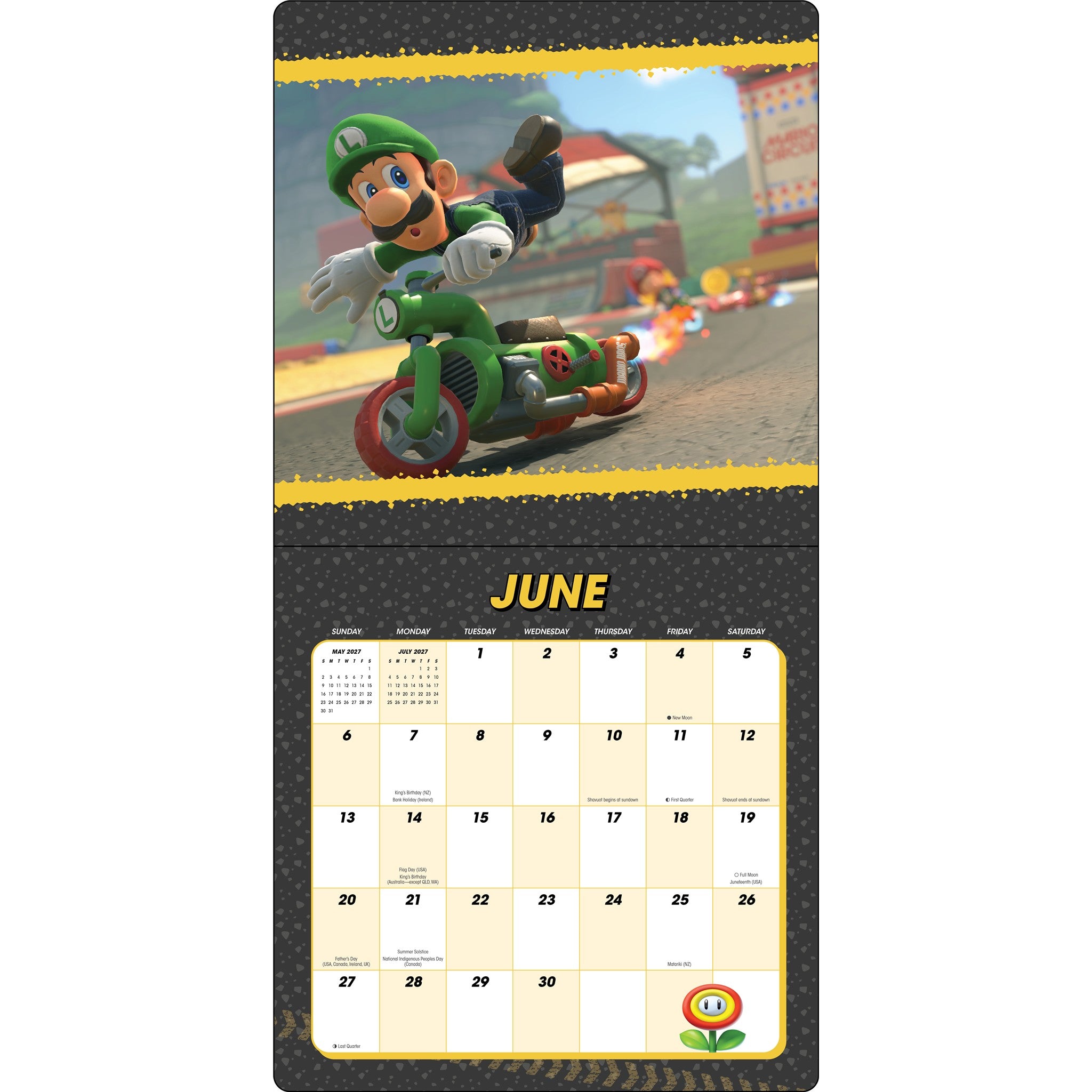 Mario Kart World 2027 Wall Calendar