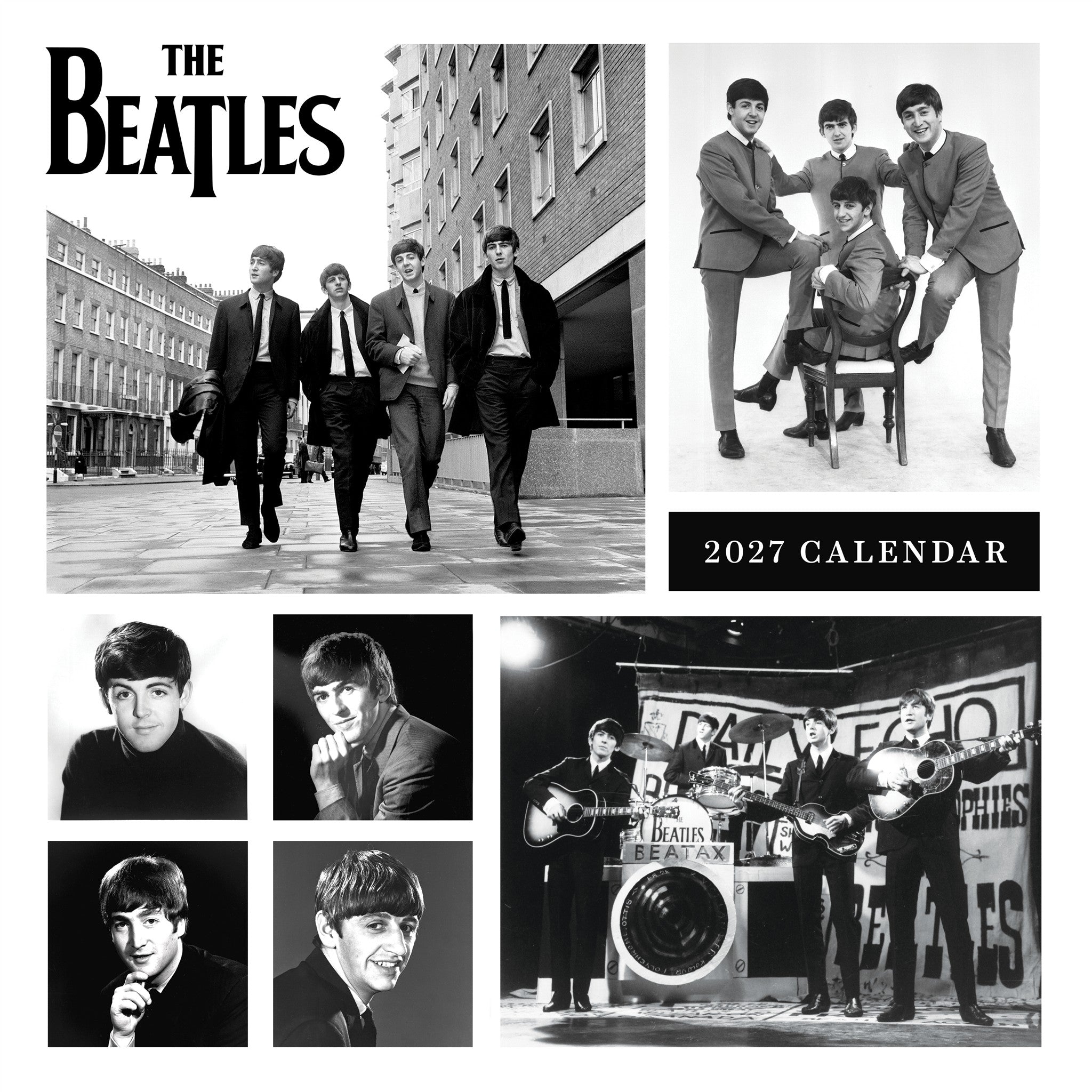The Beatles: In Black & White 2027 Wall Calendar - Online Only