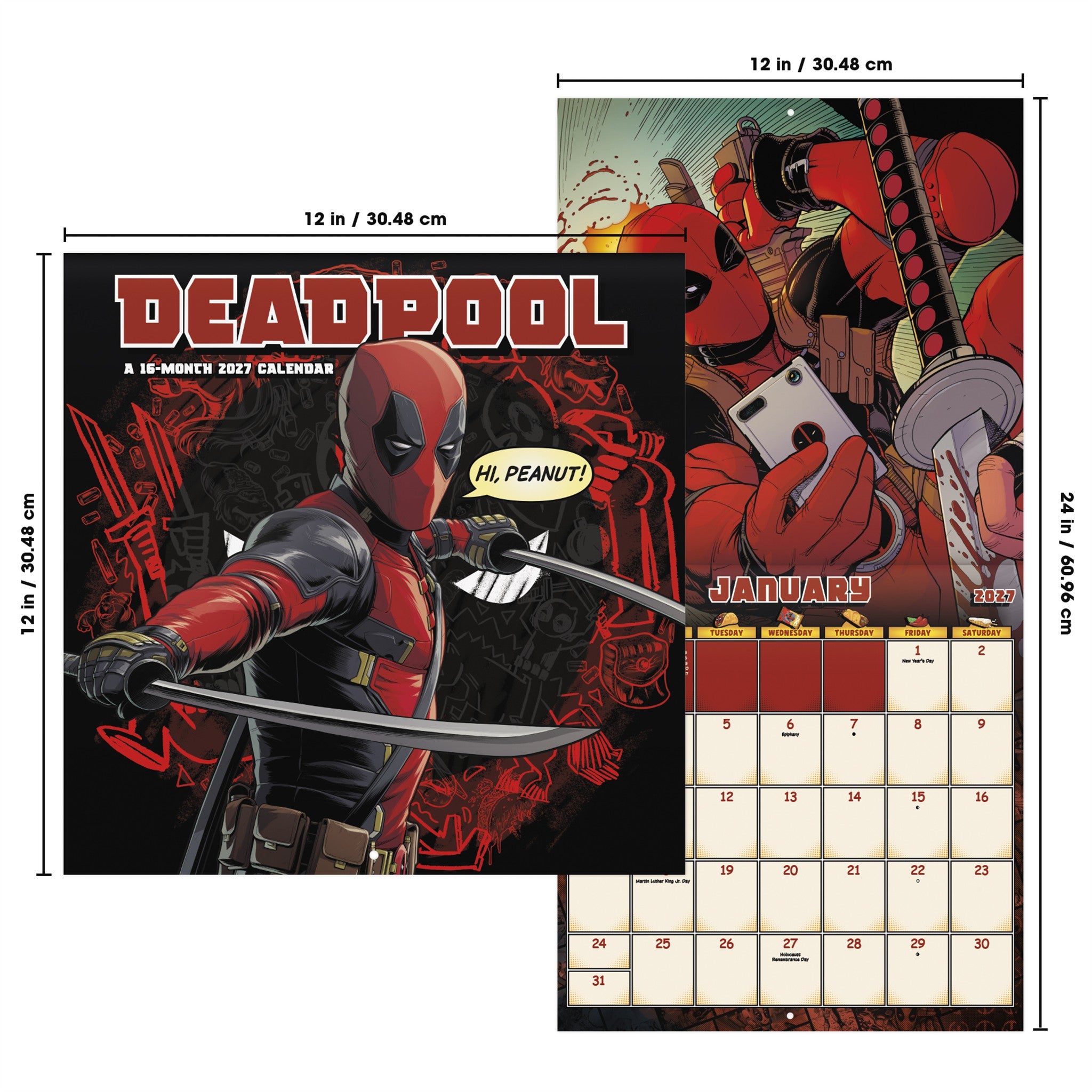 Deadpool 2027 Wall Calendar