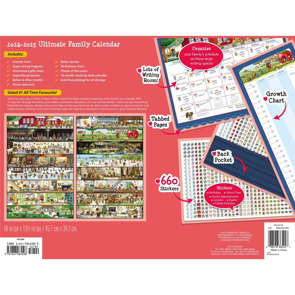 Motherword Deluxe Exclusive Wall 2025 Calendar