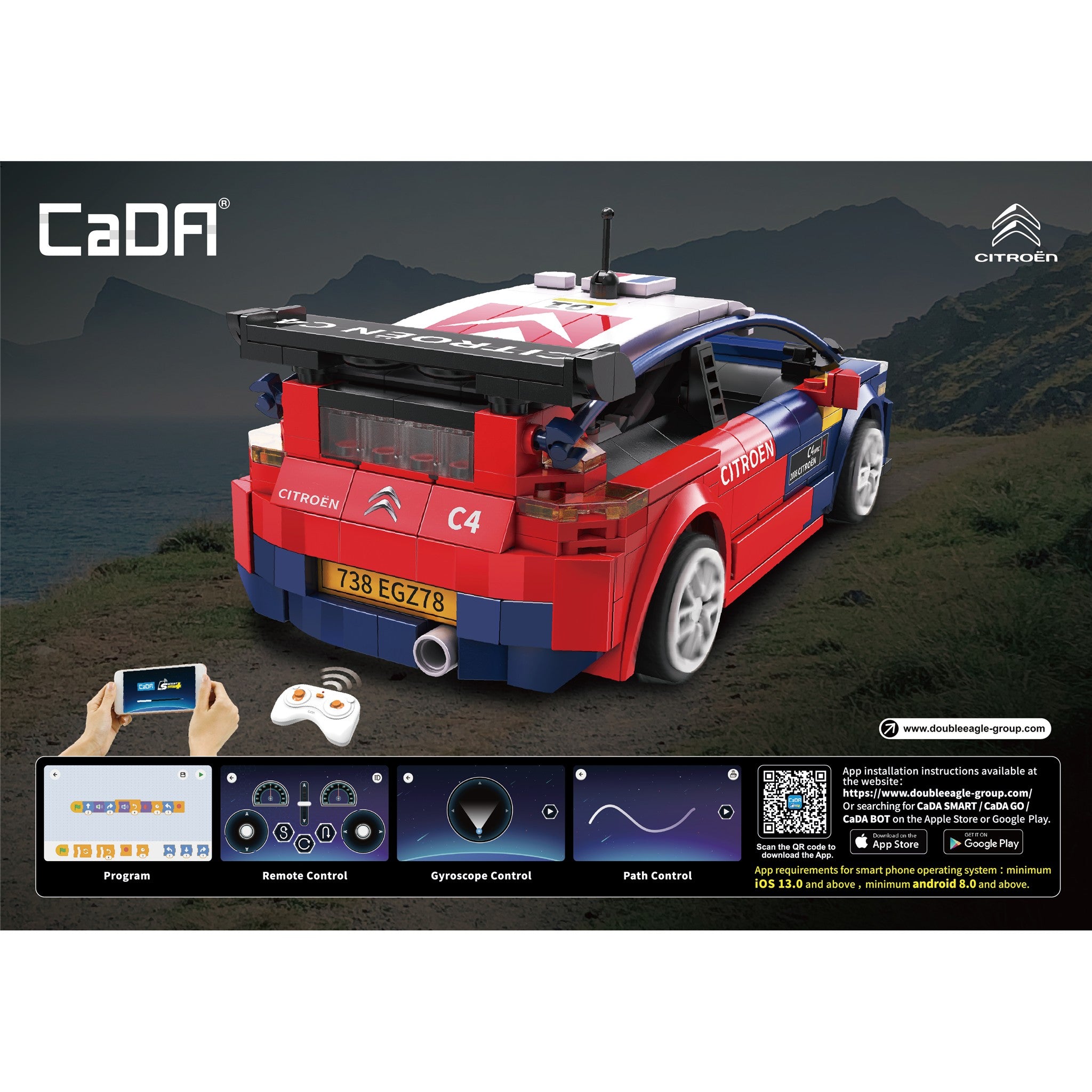 2008 Citroen C4 WRC 329 Pieces with Remote Control