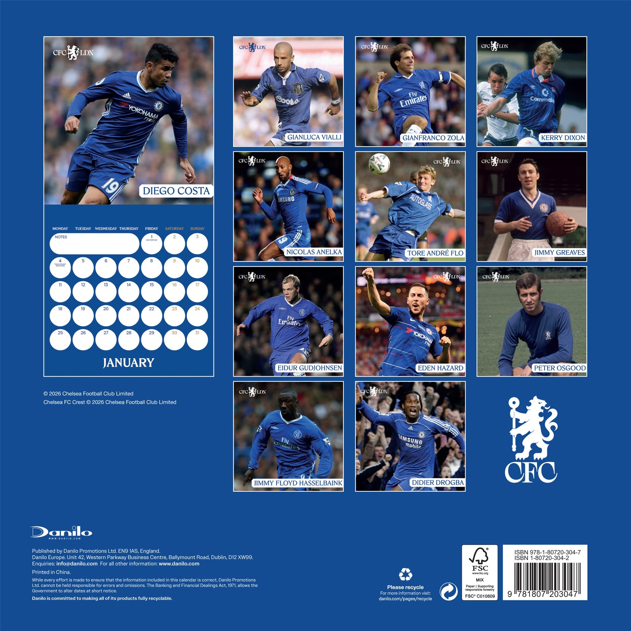 Chelsea 2027 Wall Calendar