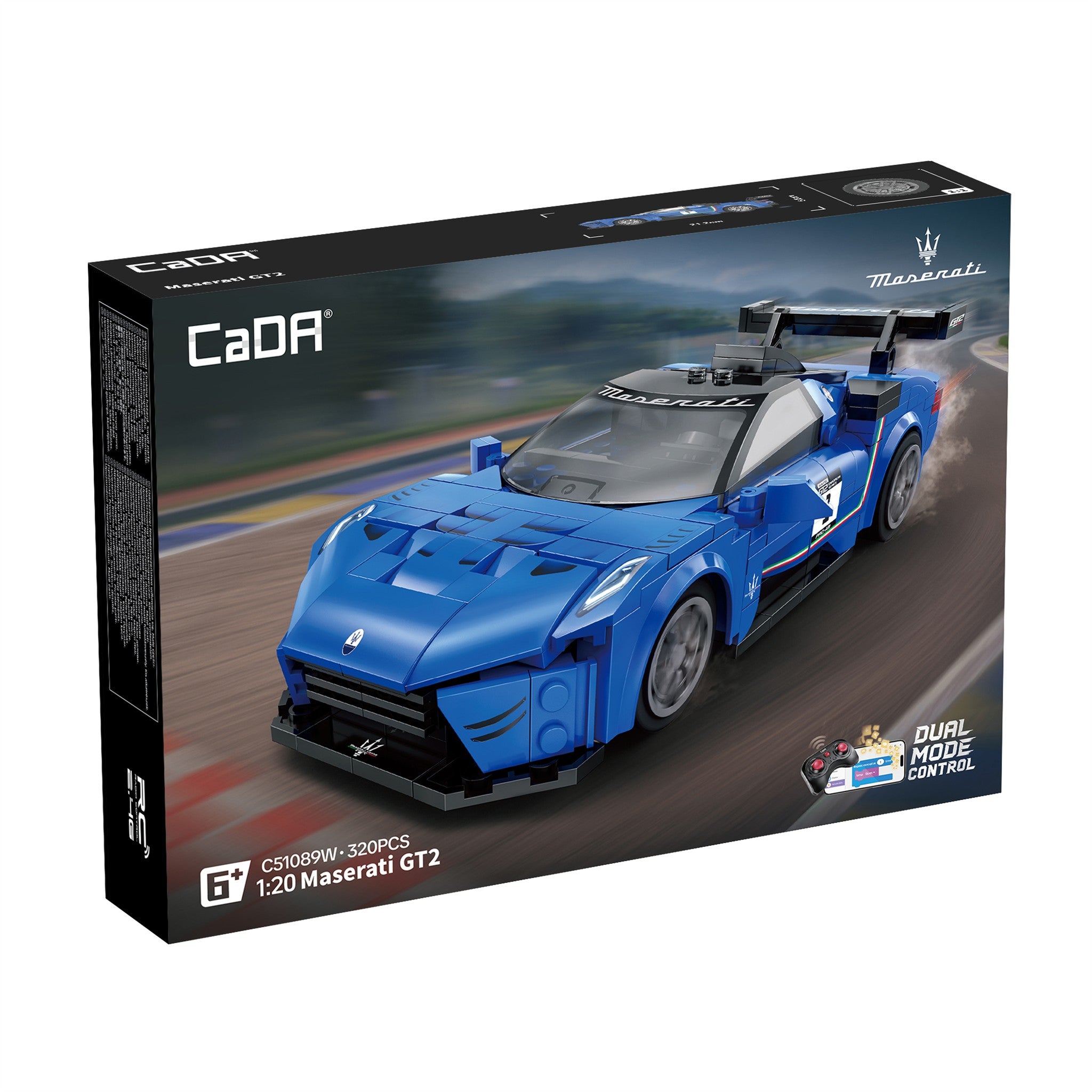 Blue 1:20 Maserati MC20 GT2 320 Pieces with Remote Control