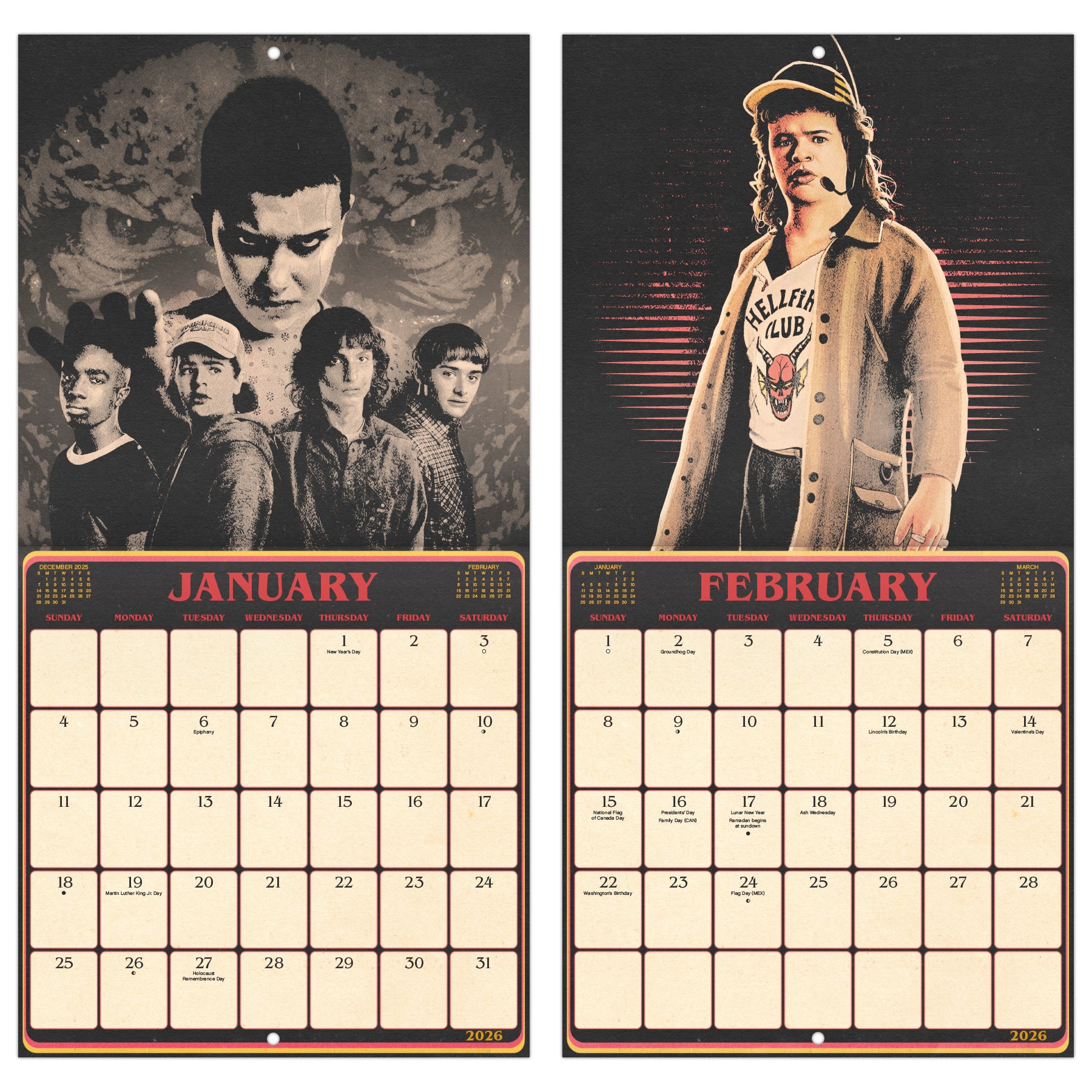 Stranger Things 2026 Mini Calendar