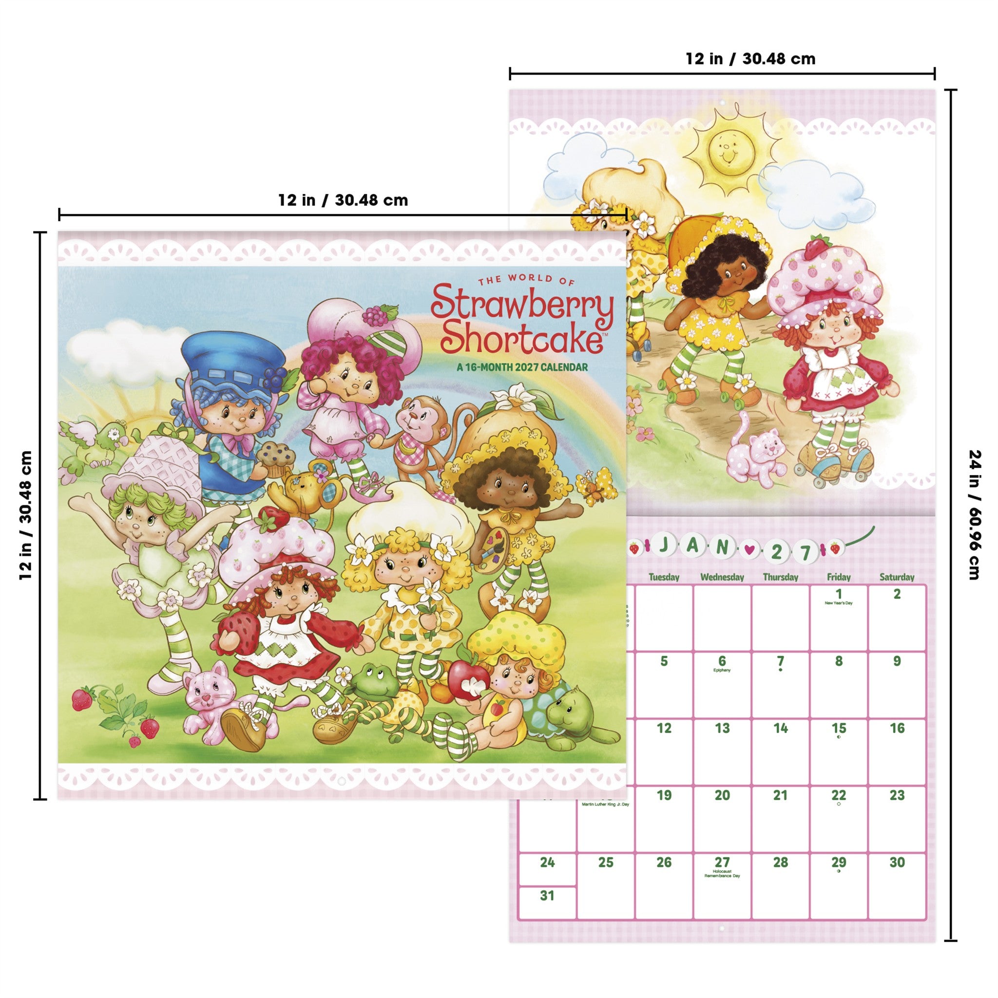Strawberry Shortcake Exclusive with Decal 2027 Wall Calendar