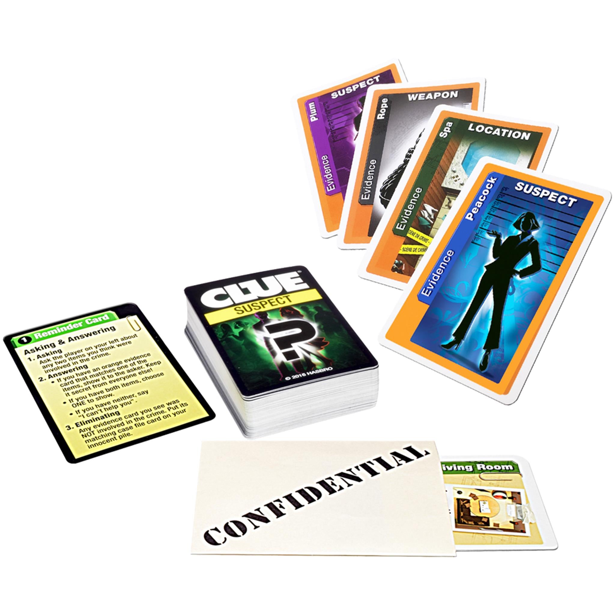 Clue Suspect Family Card Game