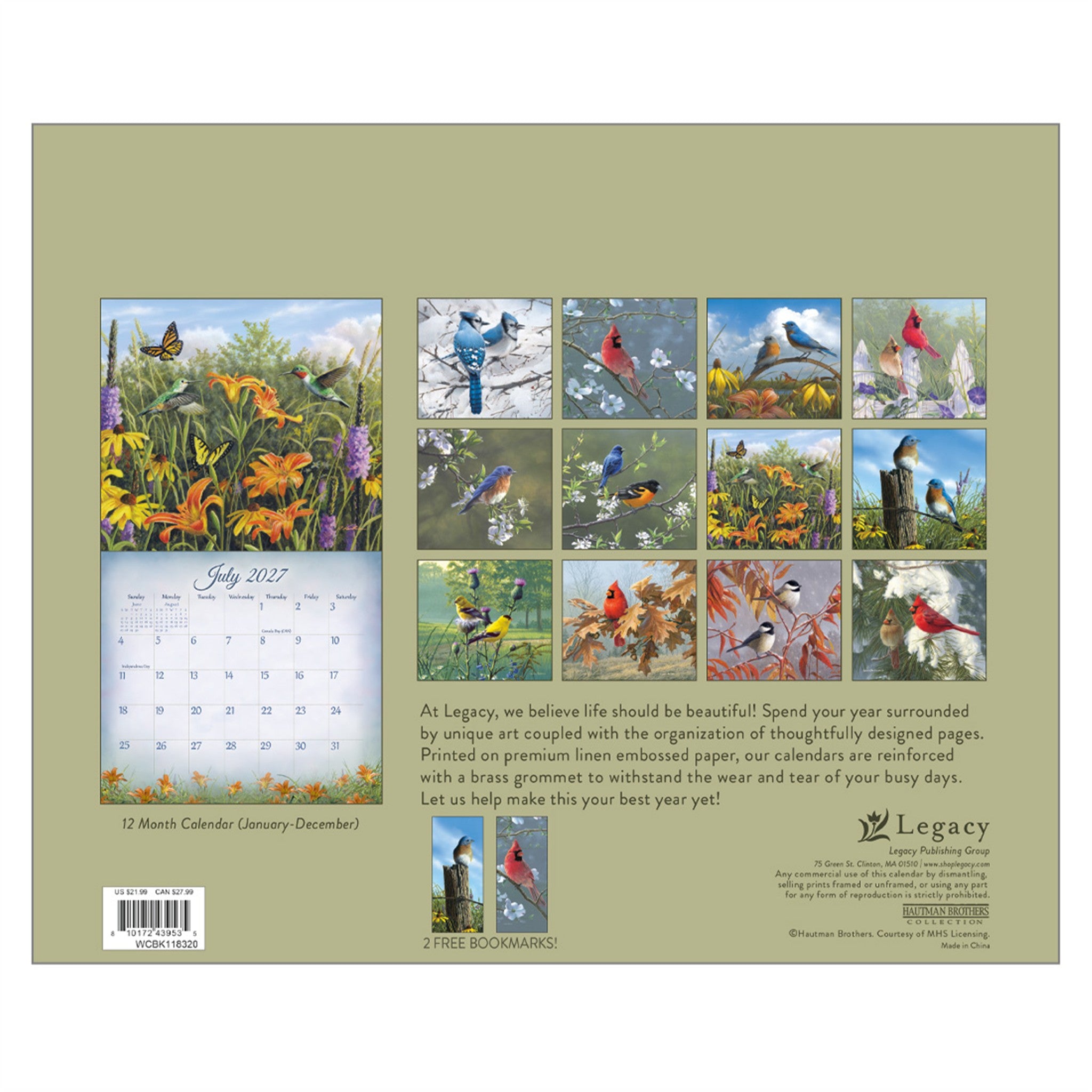 Songbirds Special Edition 2027 Wall Calendar
