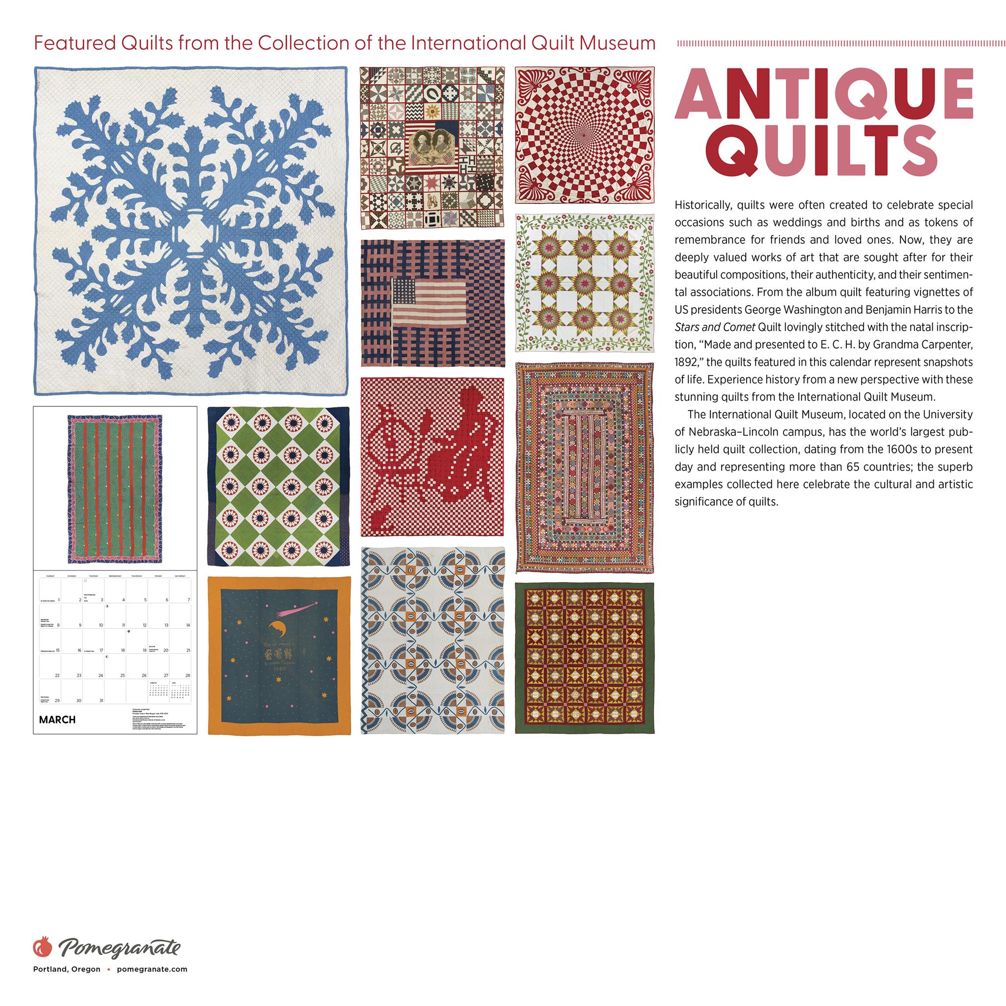 Antique Quilts 2026 Wall Calendar - Online Exclusive