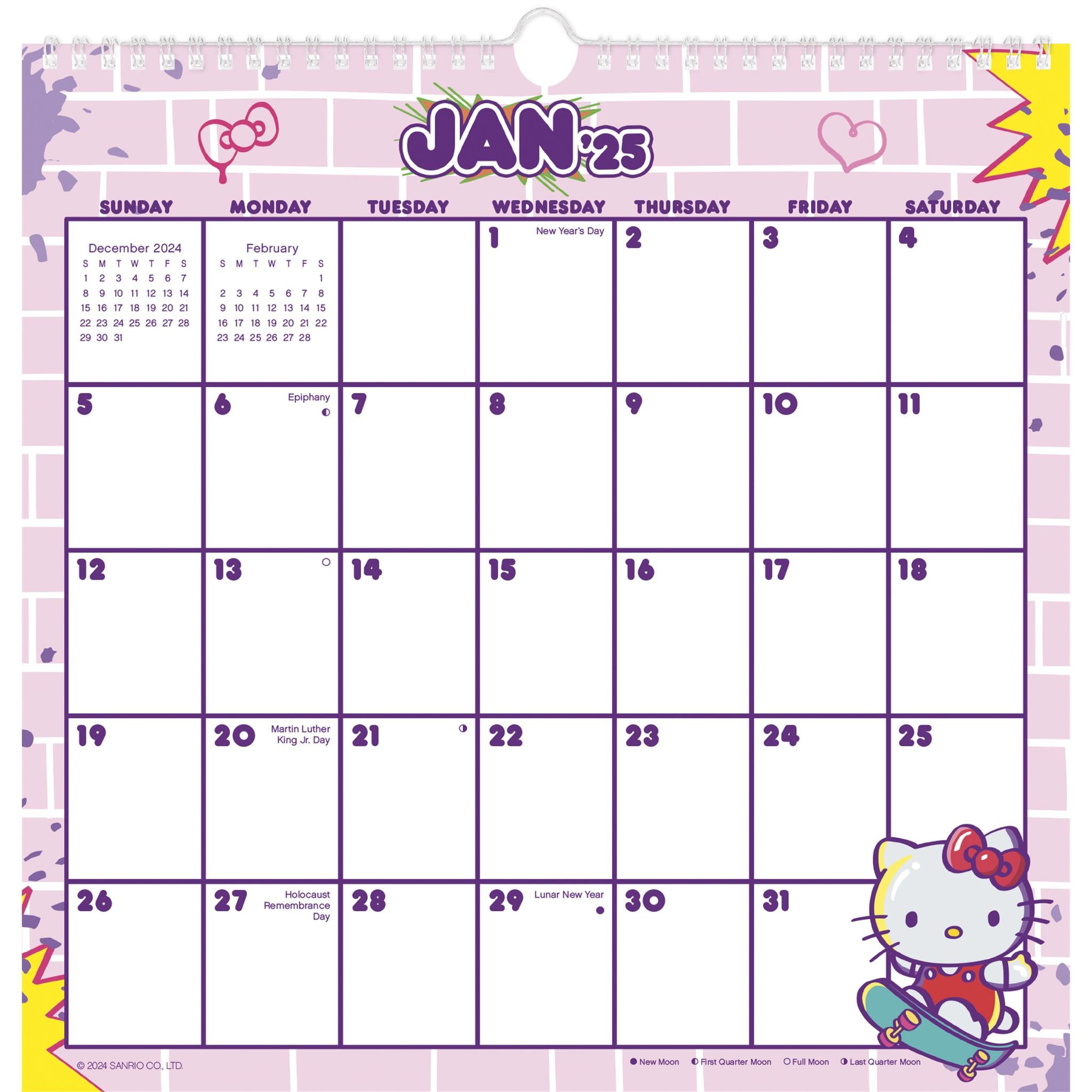 Wall Hello Kitty Calendar 2025