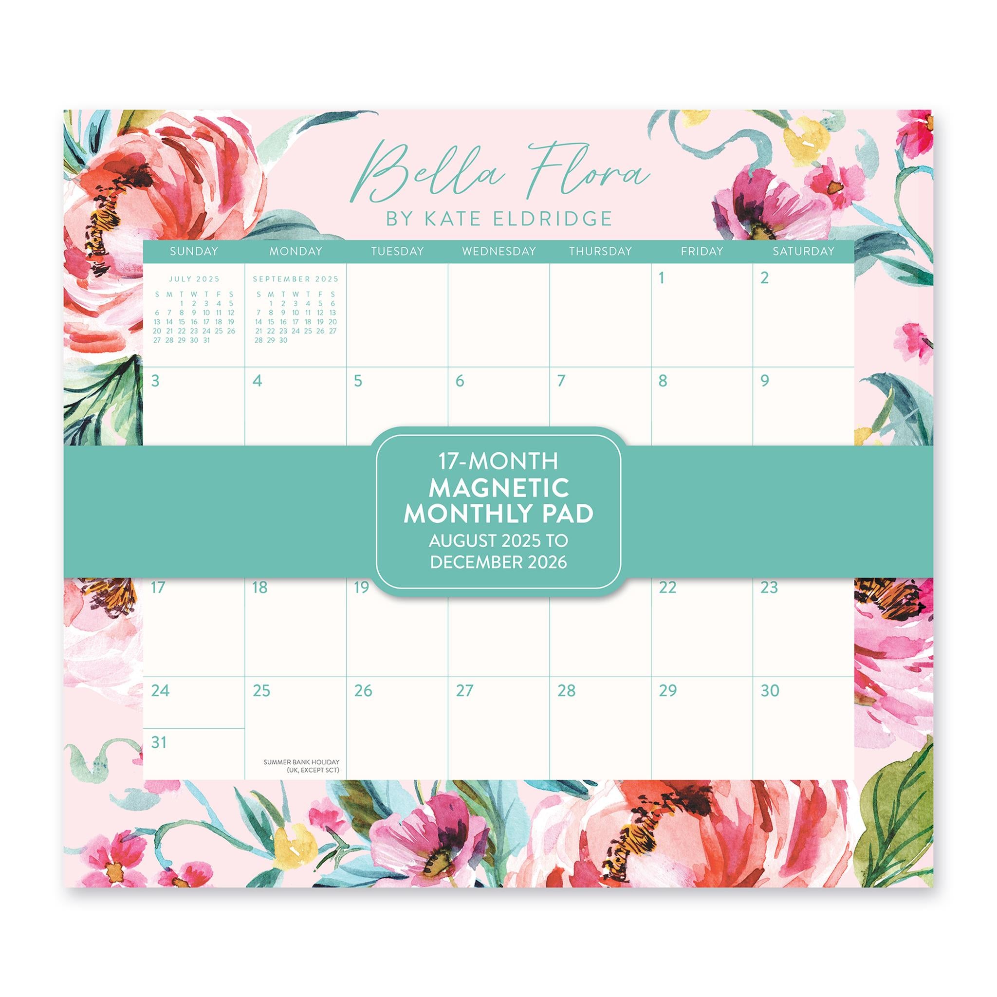 Bella Flora 2025-2026 Exclusive Mini Magnetic Pad Calendar