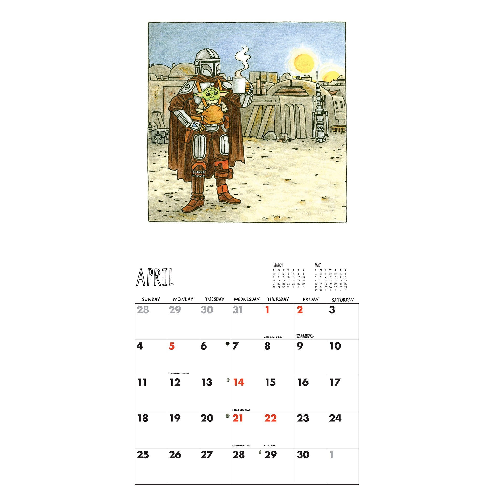 The Mandalorian and Child 2027 Wall Calendar