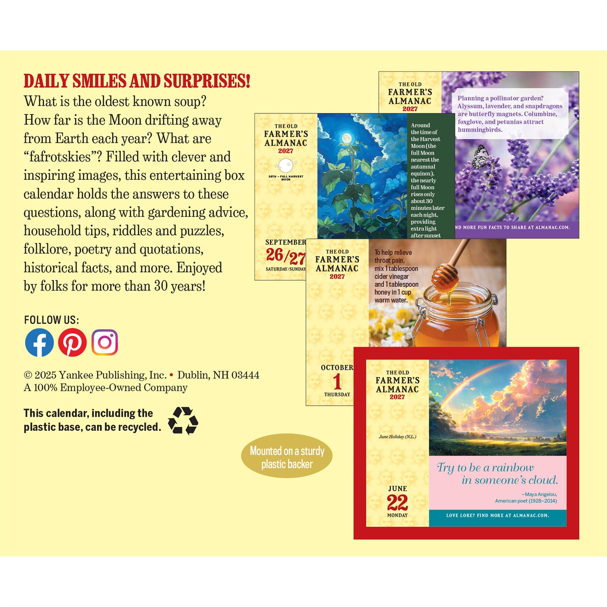 The Old Farmer's Almanac Everyday 2027 Box Calendar